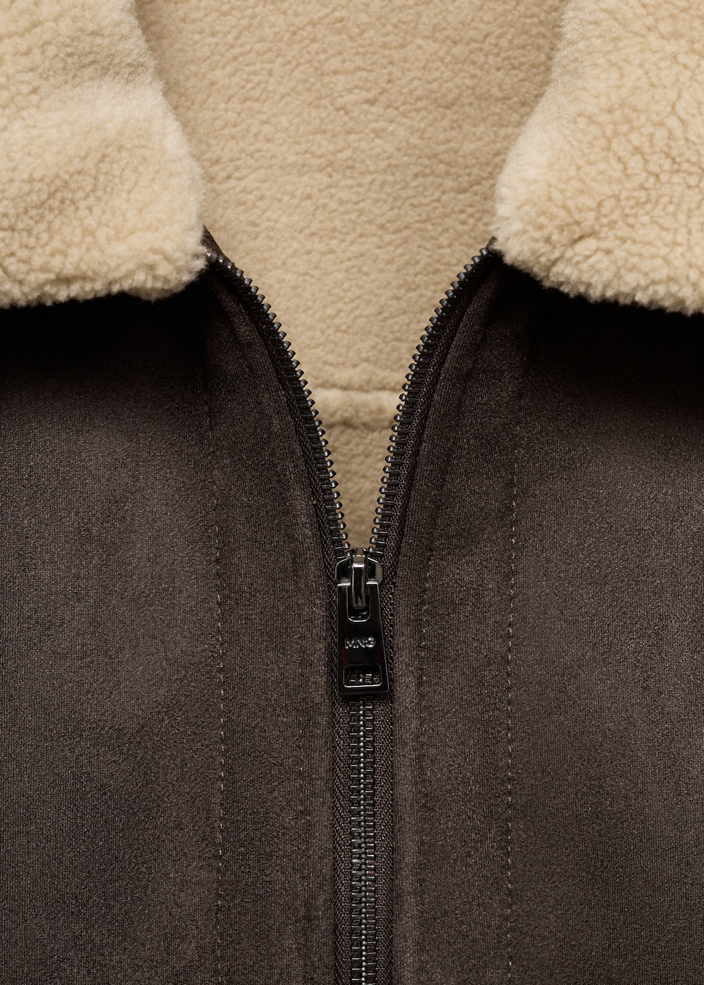 Shearling and suede-effect jacket - Men | MANGO USA Shearling and suede-effect jacket - Men | MANGO USA