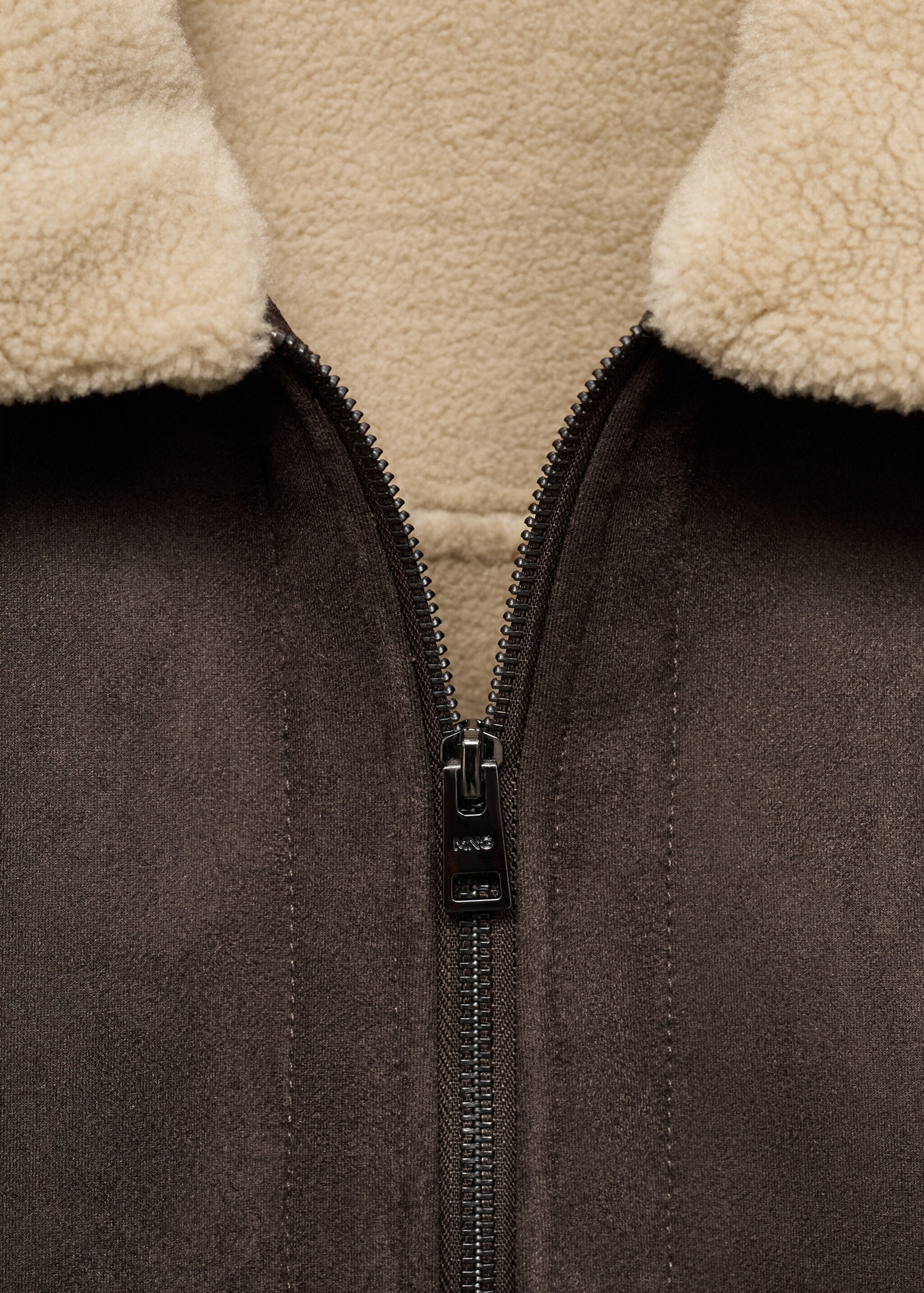 Shearling and suede-effect jacket - Details of the article 8