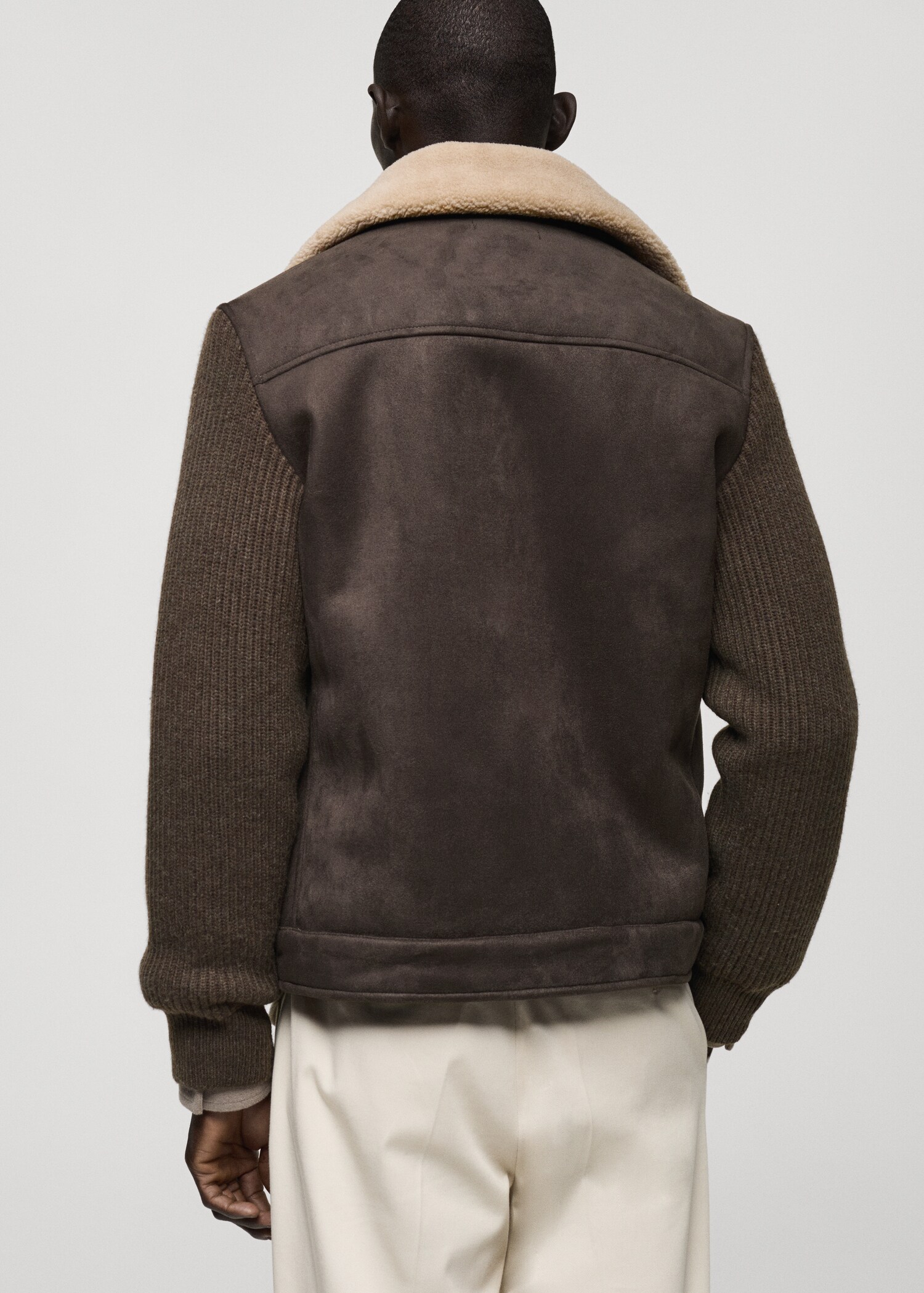 Veste imitation daim et mouton retourné - Verso de l’article