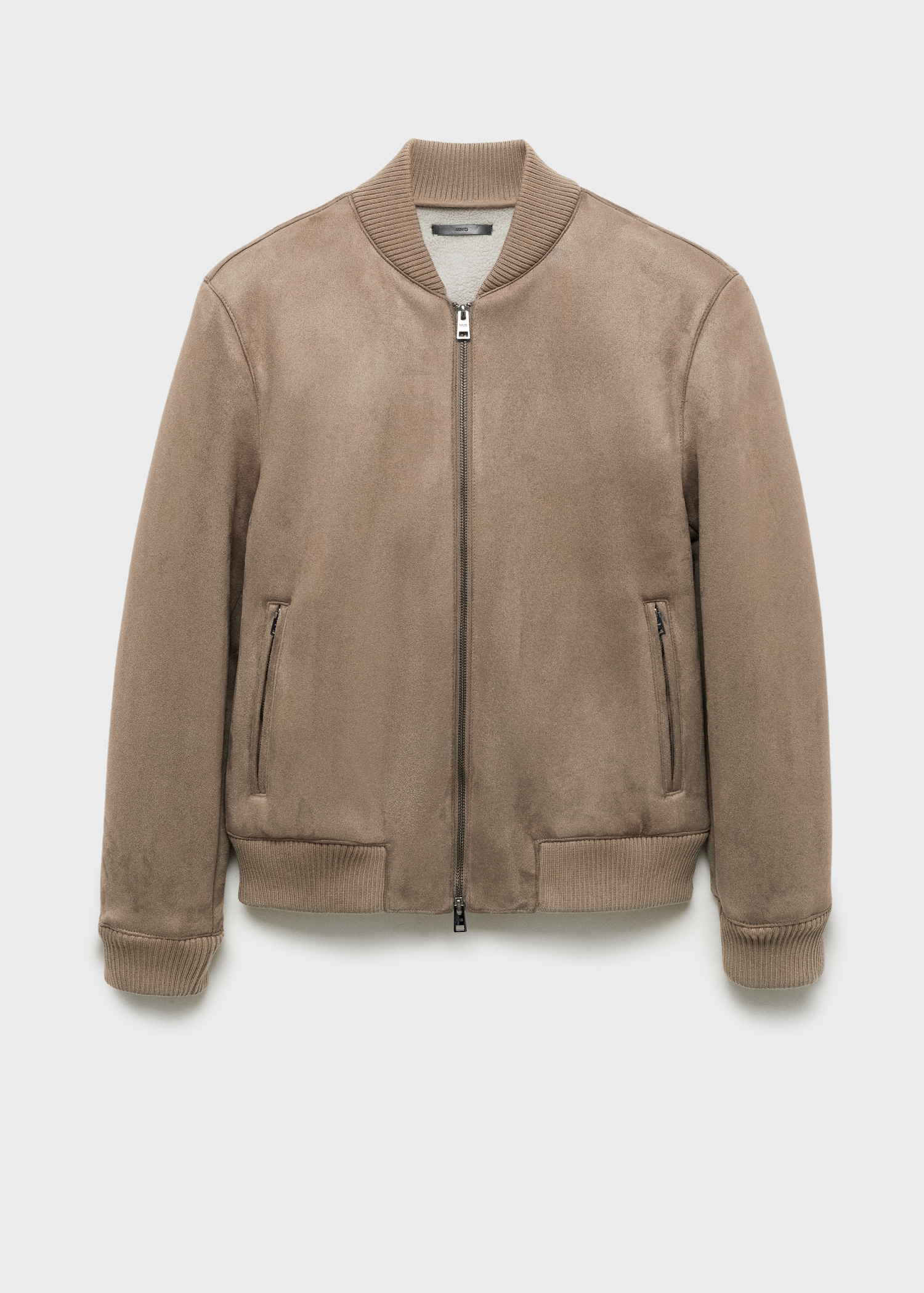 Suede-effect bomber jacket - Article without model