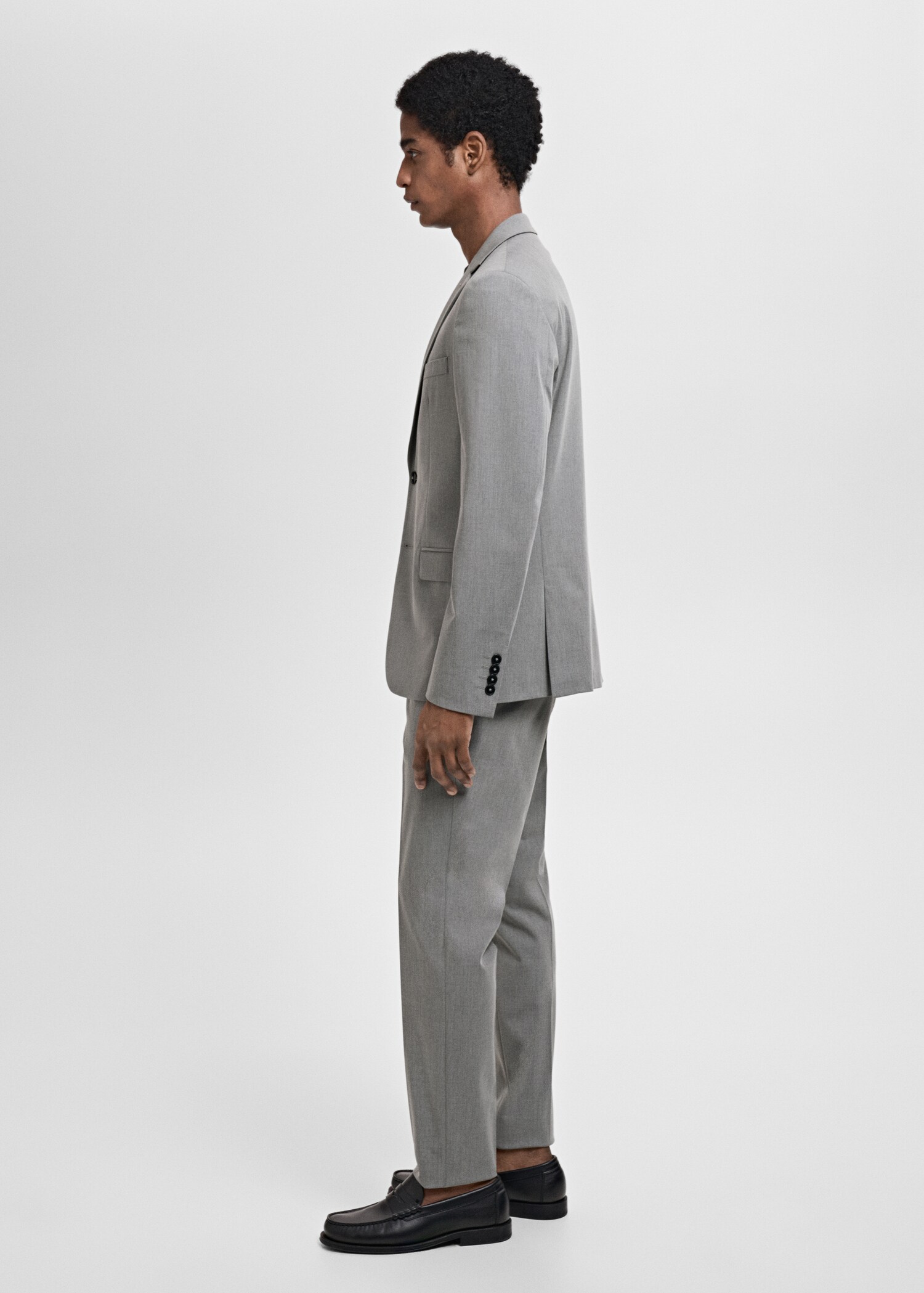 Stretch fabric super slim-fit suit trousers - Details of the article 6