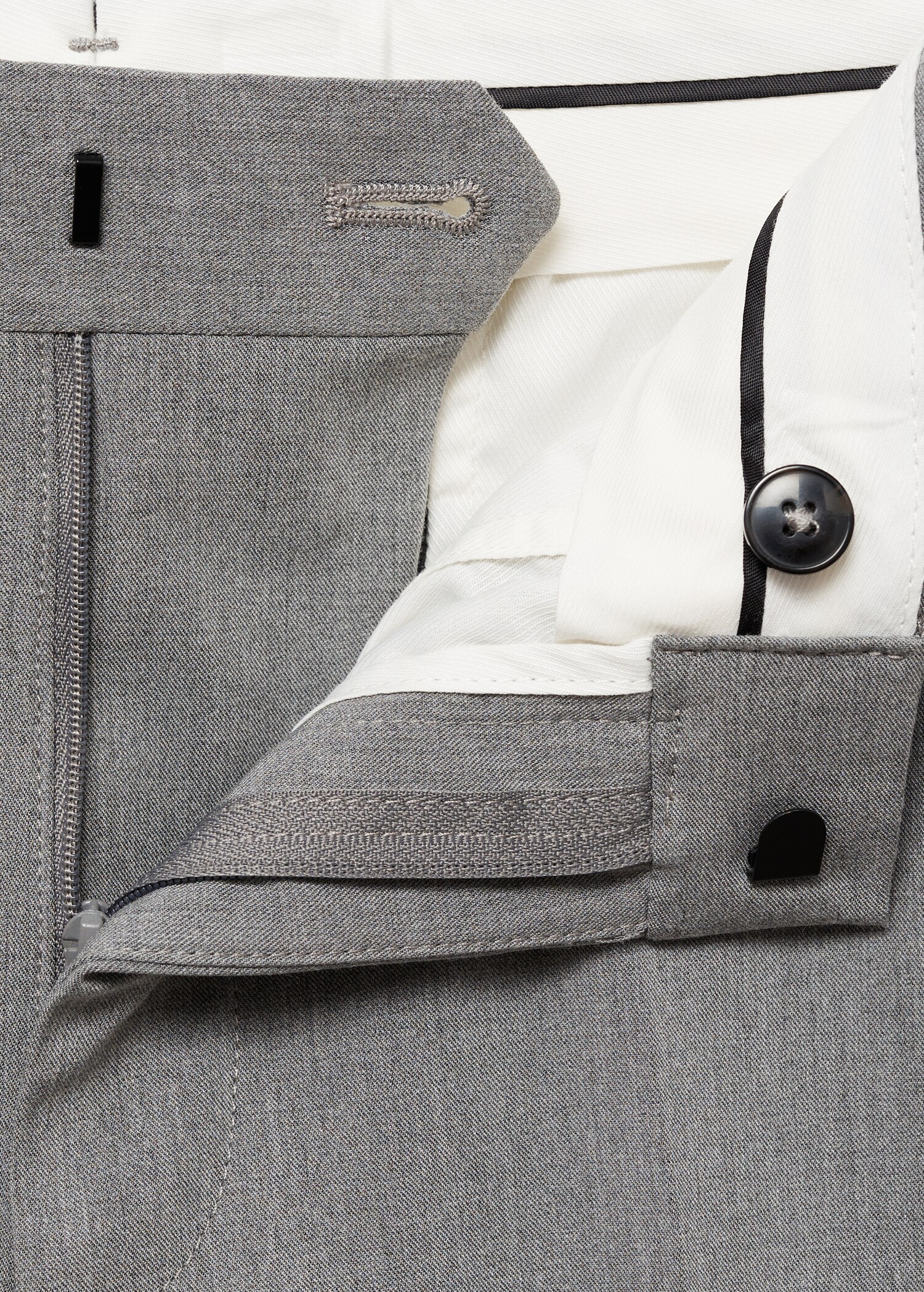 Stretch fabric super slim-fit suit trousers - Details of the article 8