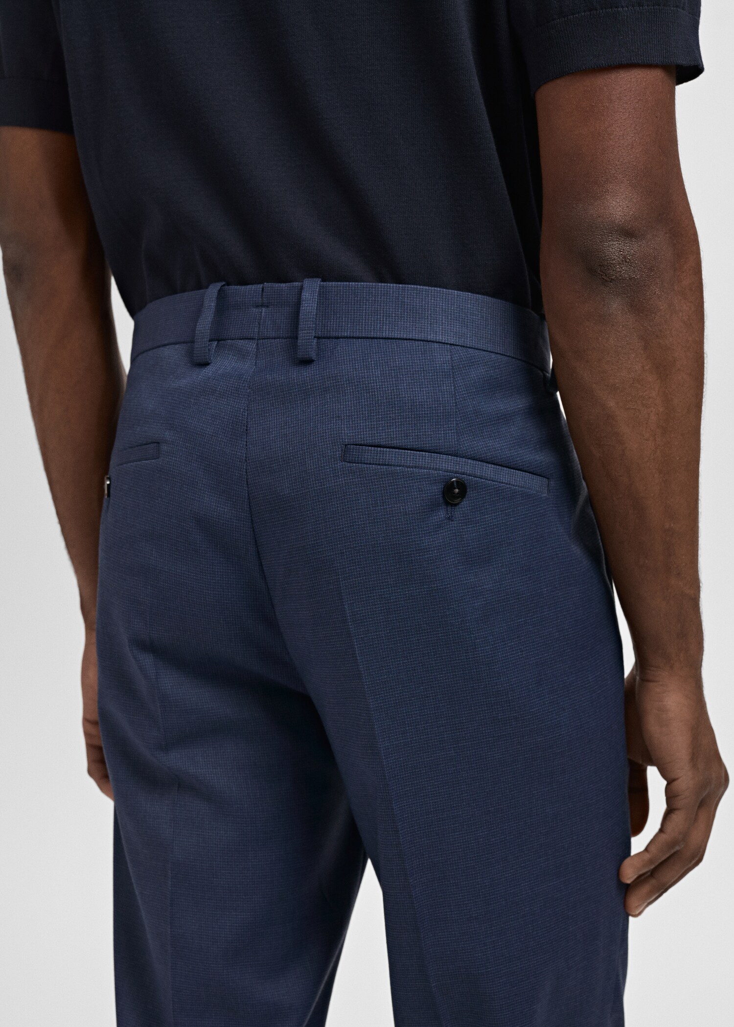 Stretch fabric super slim-fit suit trousers - Details of the article 2