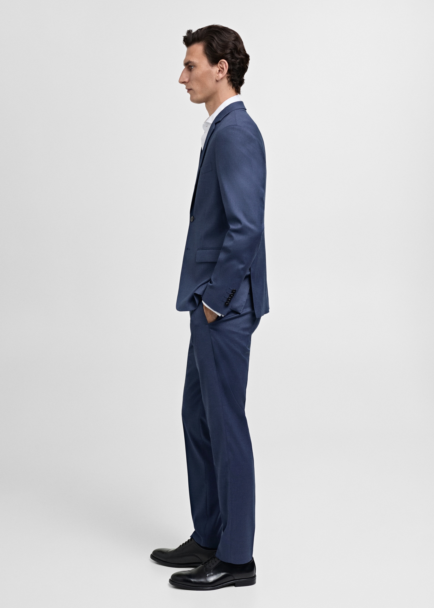 Stretch fabric super slim-fit suit trousers - Details of the article 6