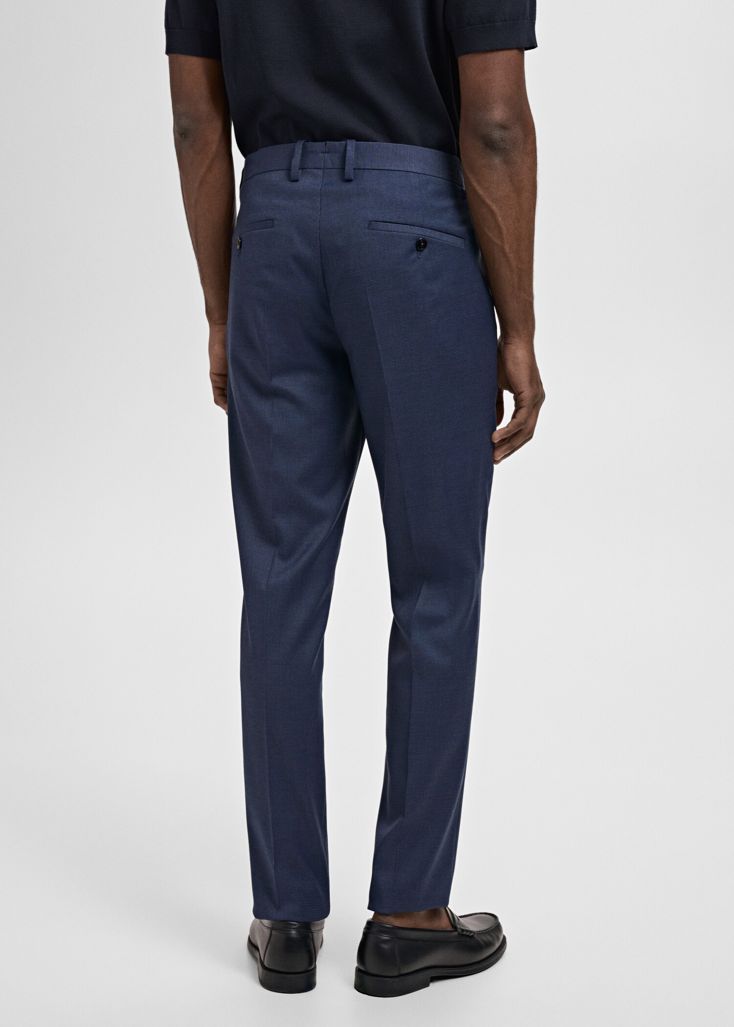 Stretch fabric super slim-fit suit trousers - Reverse of the article