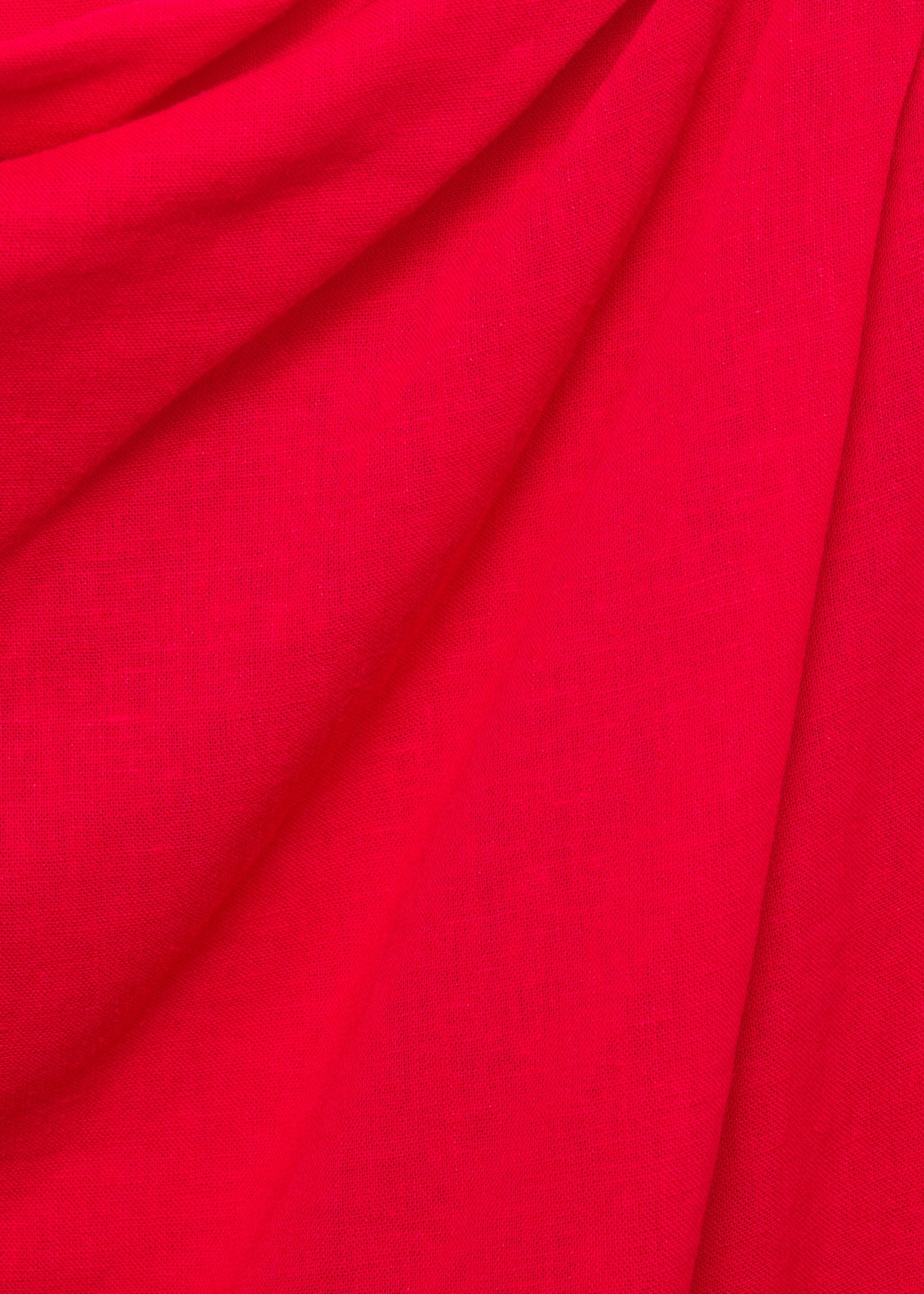 Vestido lino cuello drapeado - Detalle del artículo 8