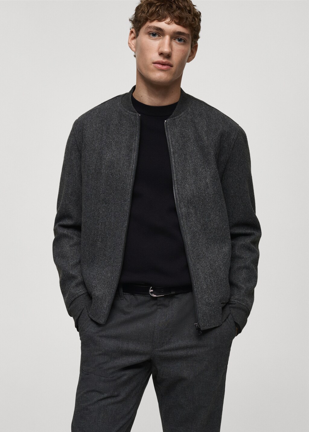 Regular-fit flannel bomber jacket - Men | MANGO USA Regular-fit flannel bomber jacket - Men | MANGO USA