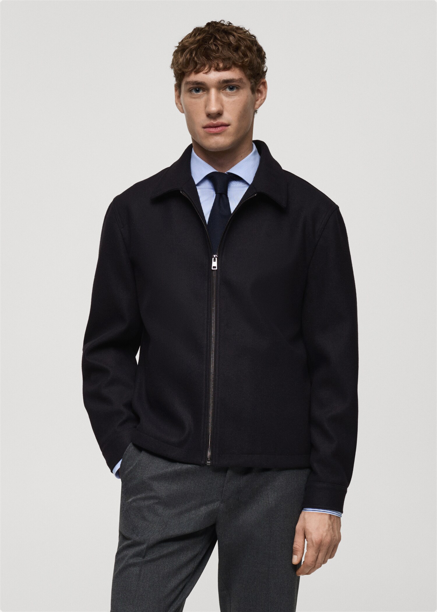 Flanellen regular-fit jack - Middenvlak