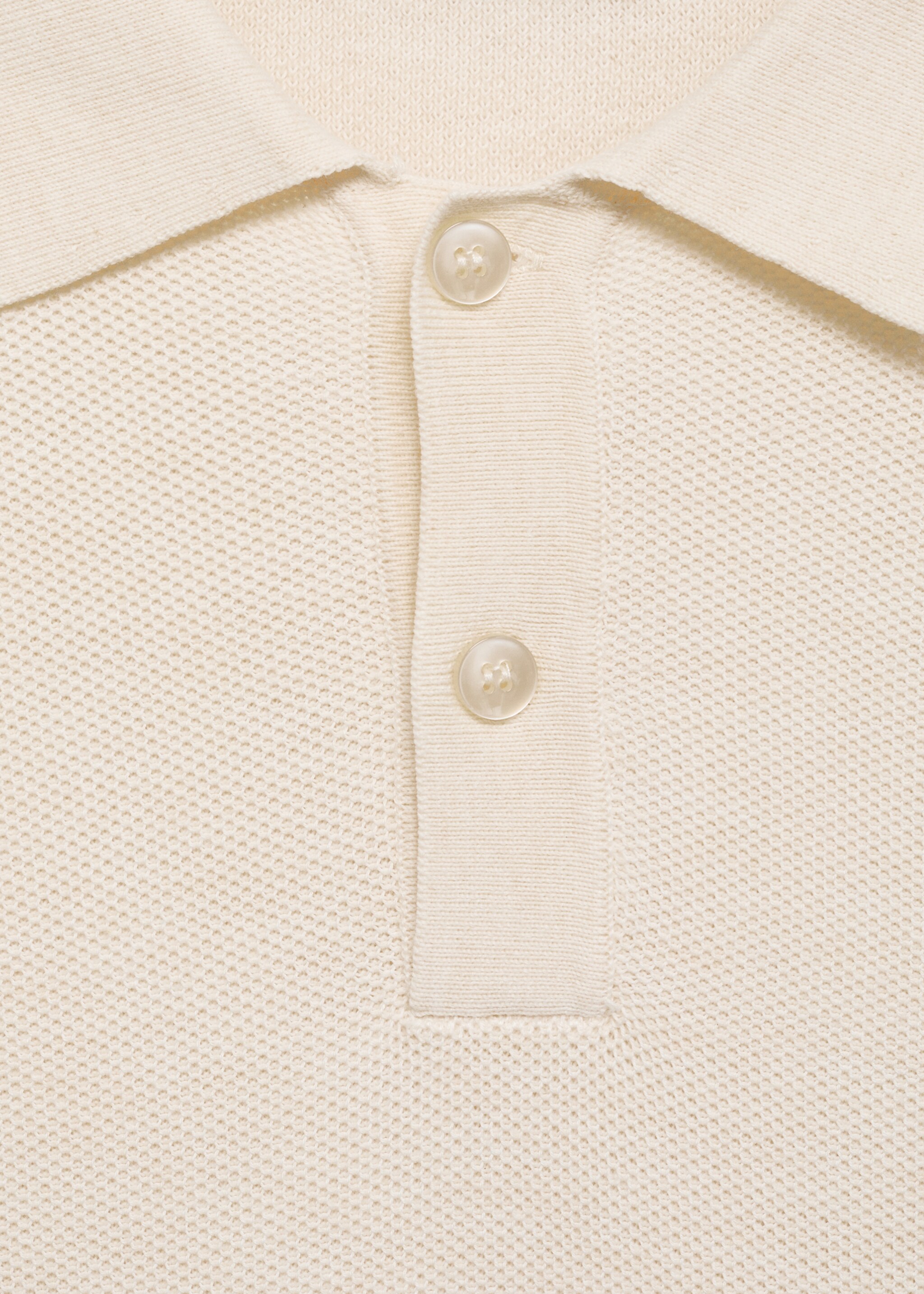 Pull-over polo maille coton microstructure - Détail de l'article 8