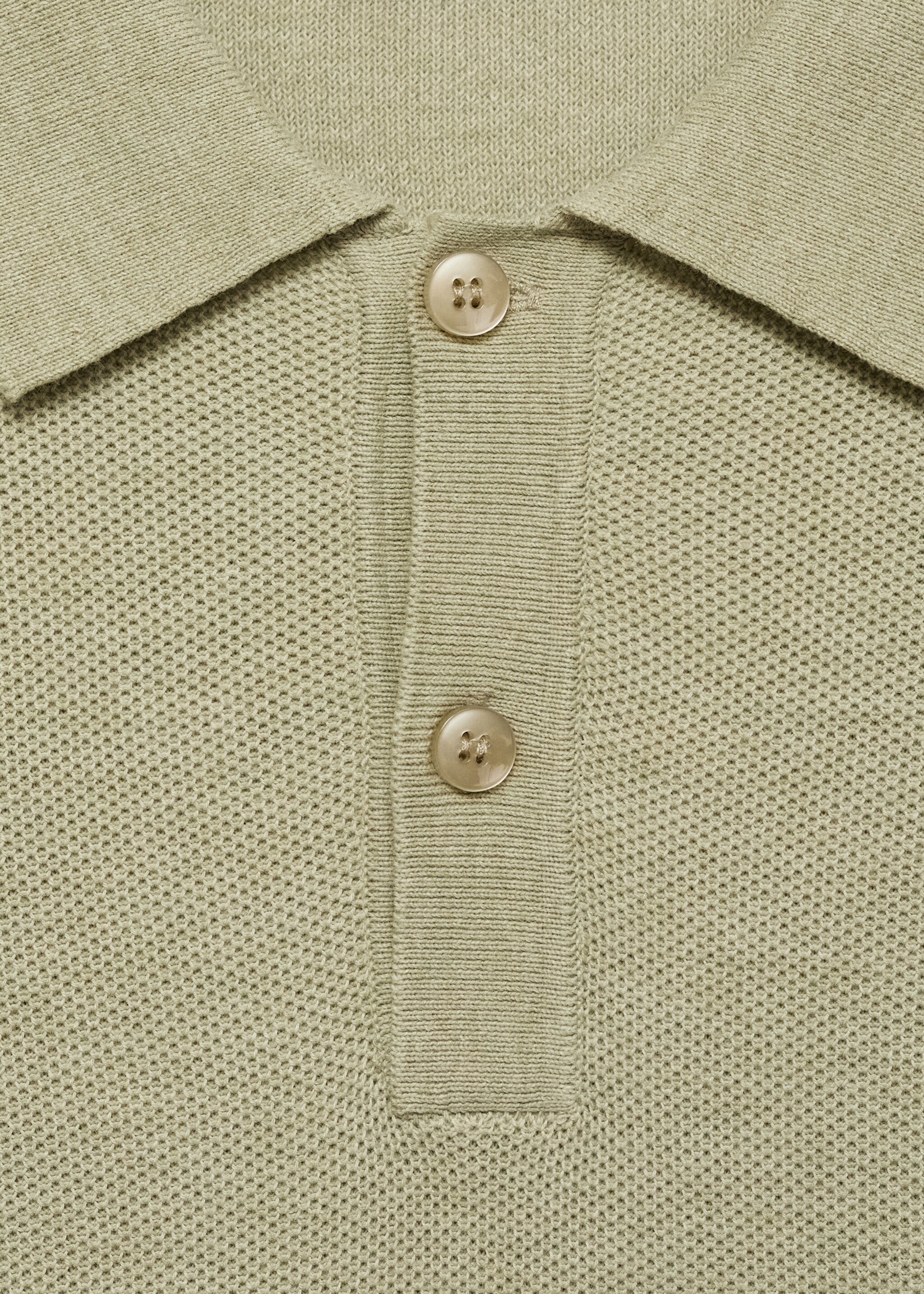 Micro-structured cotton knitted polo shirt - Details of the article 8
