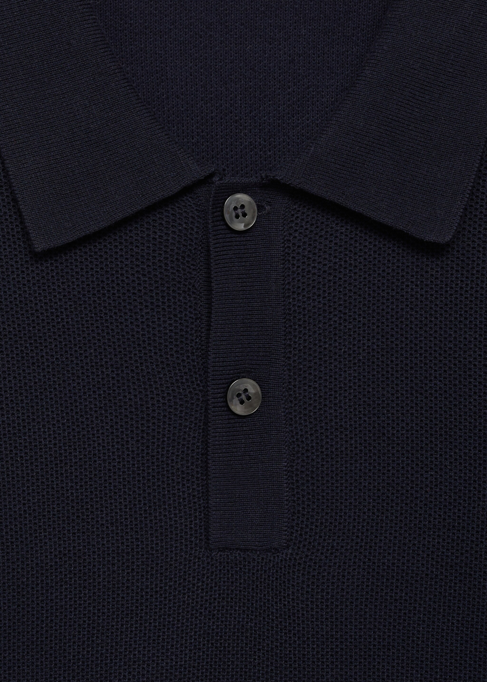 Pull-over polo maille coton microstructure - Détail de l'article 8
