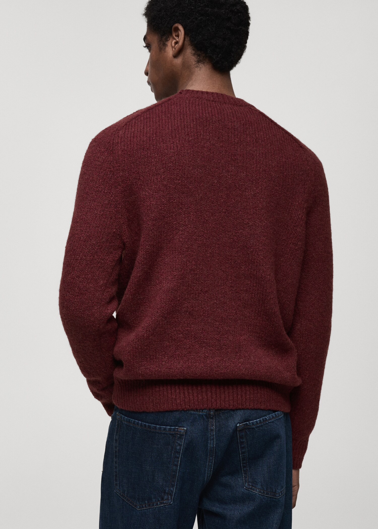 Strickpullover aus Woll-/Baumwollgemisch - Rückseite des Artikels