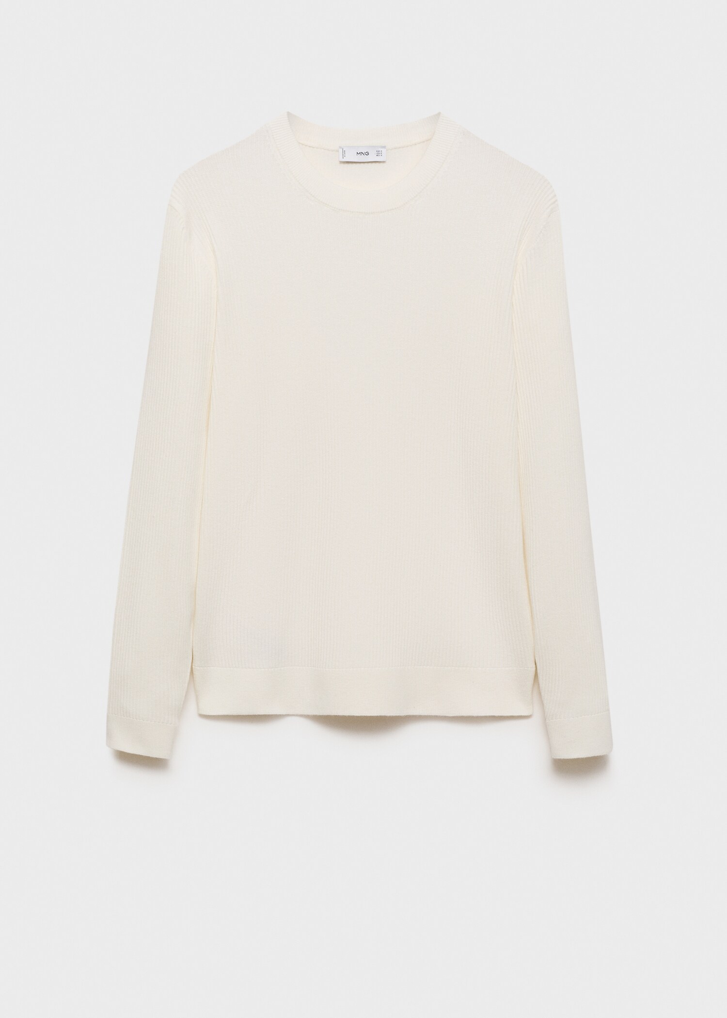 Fine rib-knit cotton sweater - Article without model