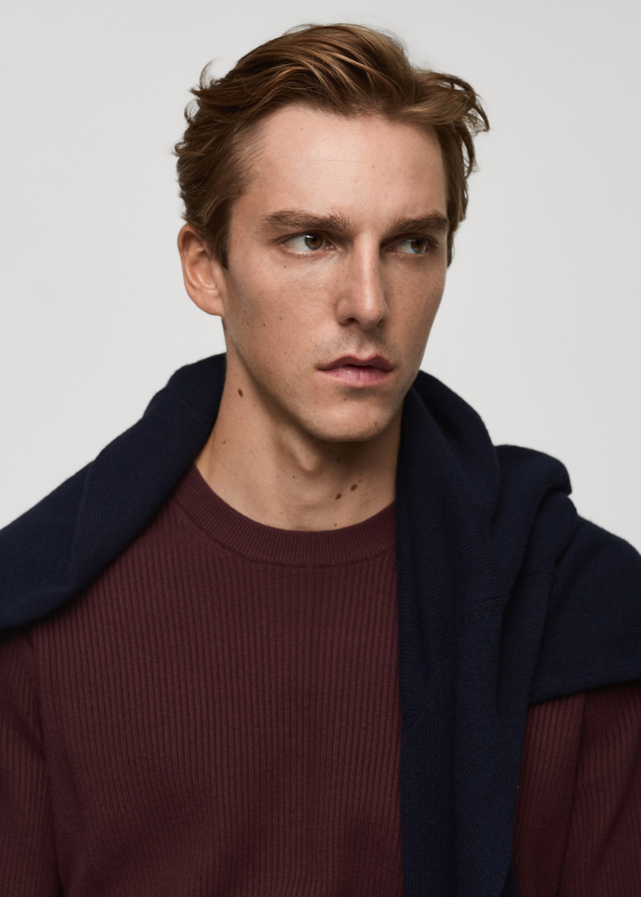 Fine rib-knit cotton sweater - Details of the article 1