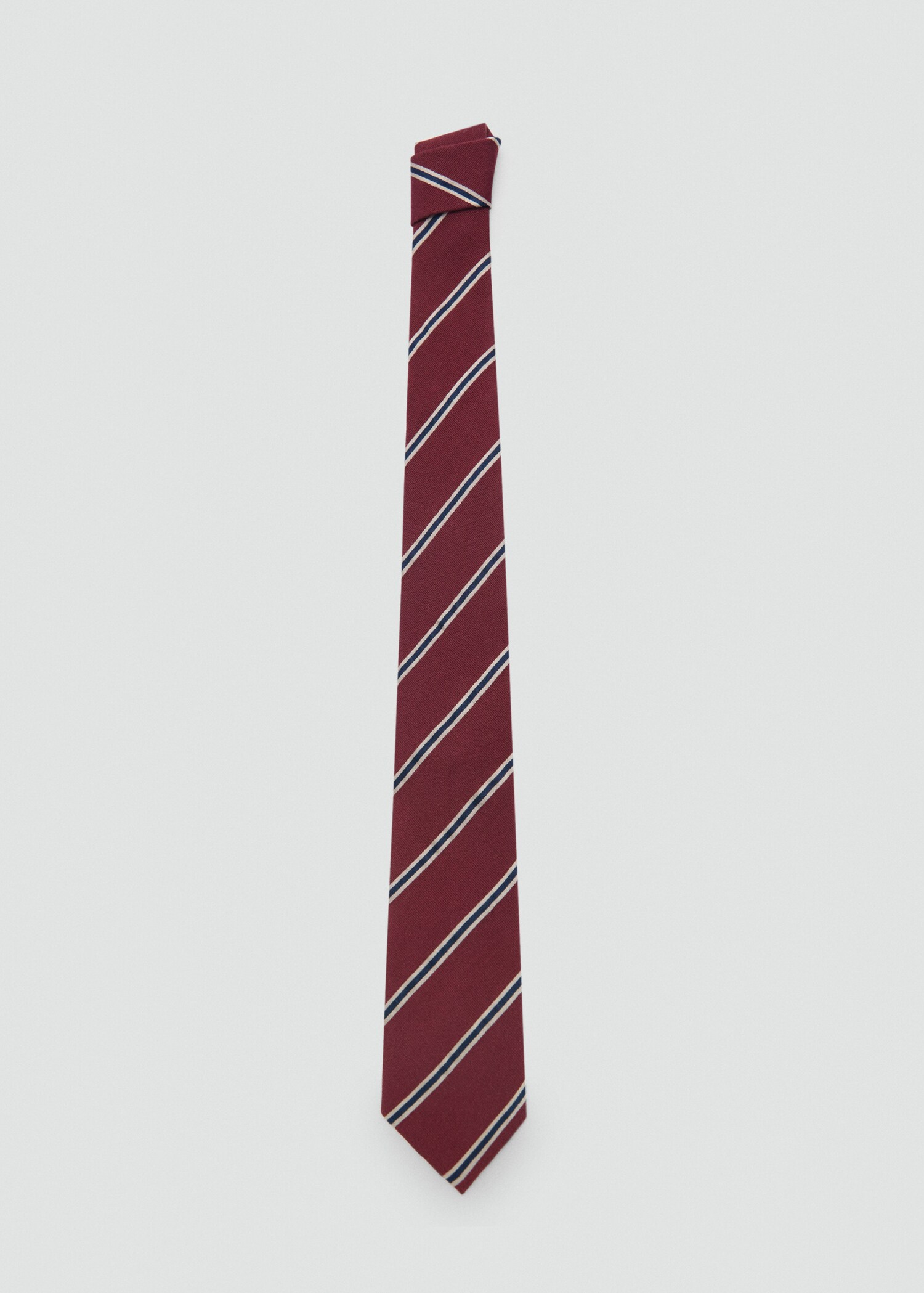 Striped silk cotton tie - Article without model