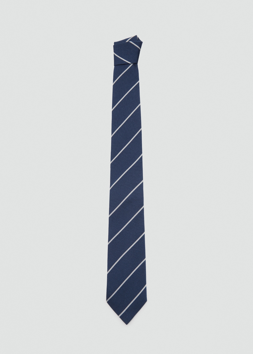 Striped silk cotton tie - Men | MANGO USA
