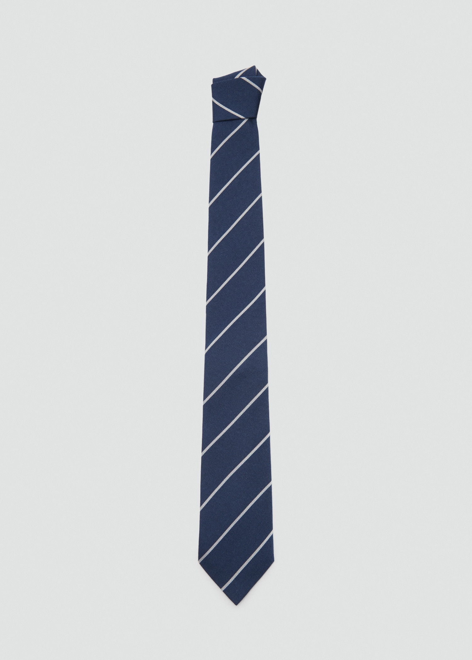 Striped silk cotton tie - Article without model