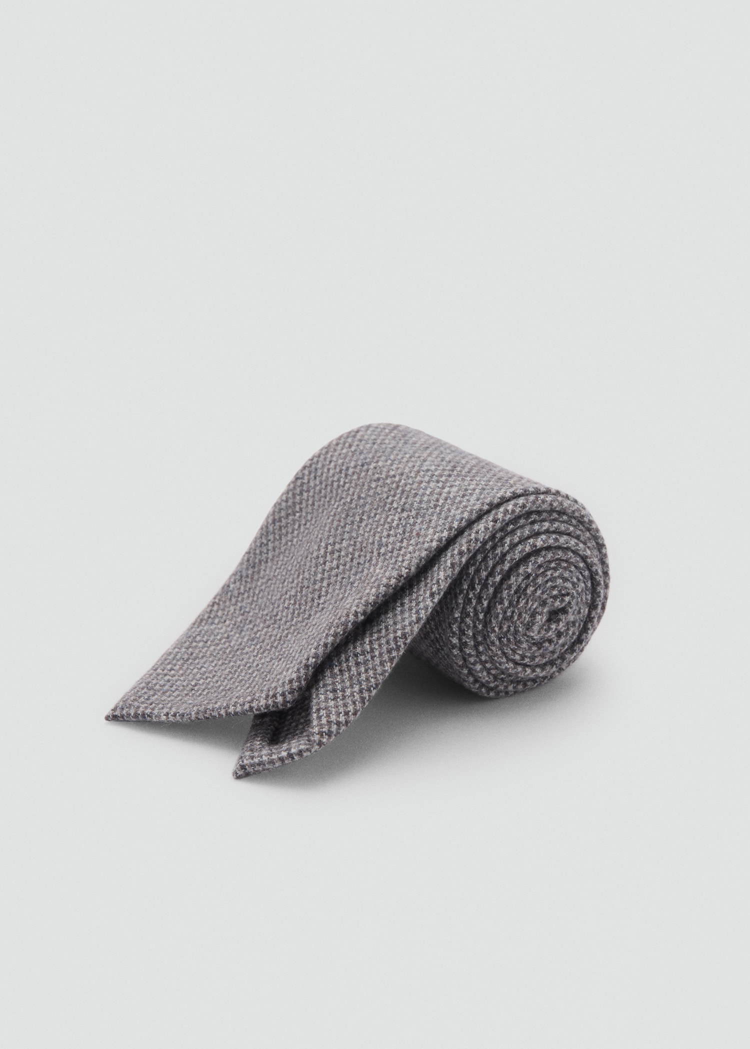Structured wool tie - Medium plane