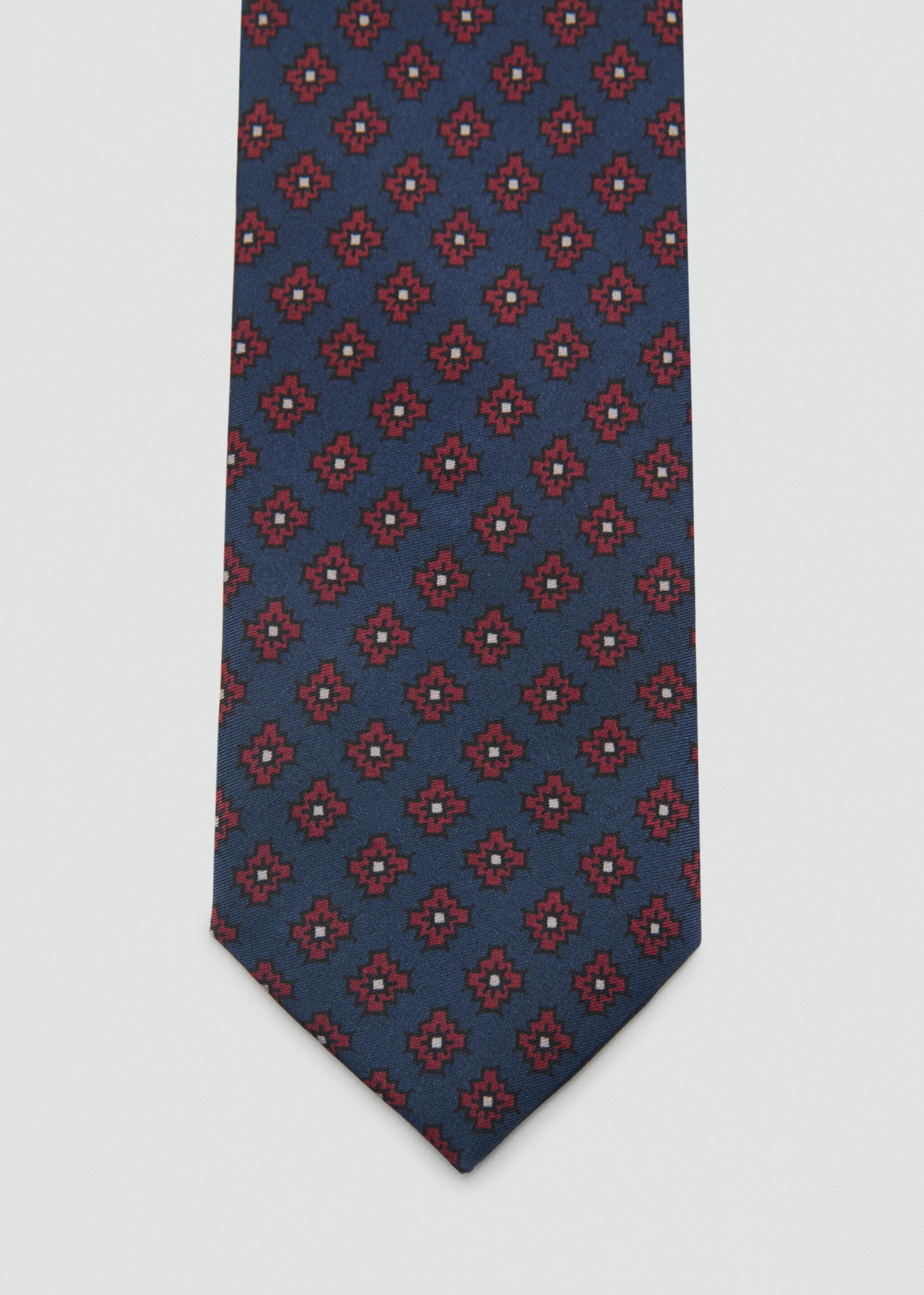 Geometric patterned silk tie - Details of the article 1