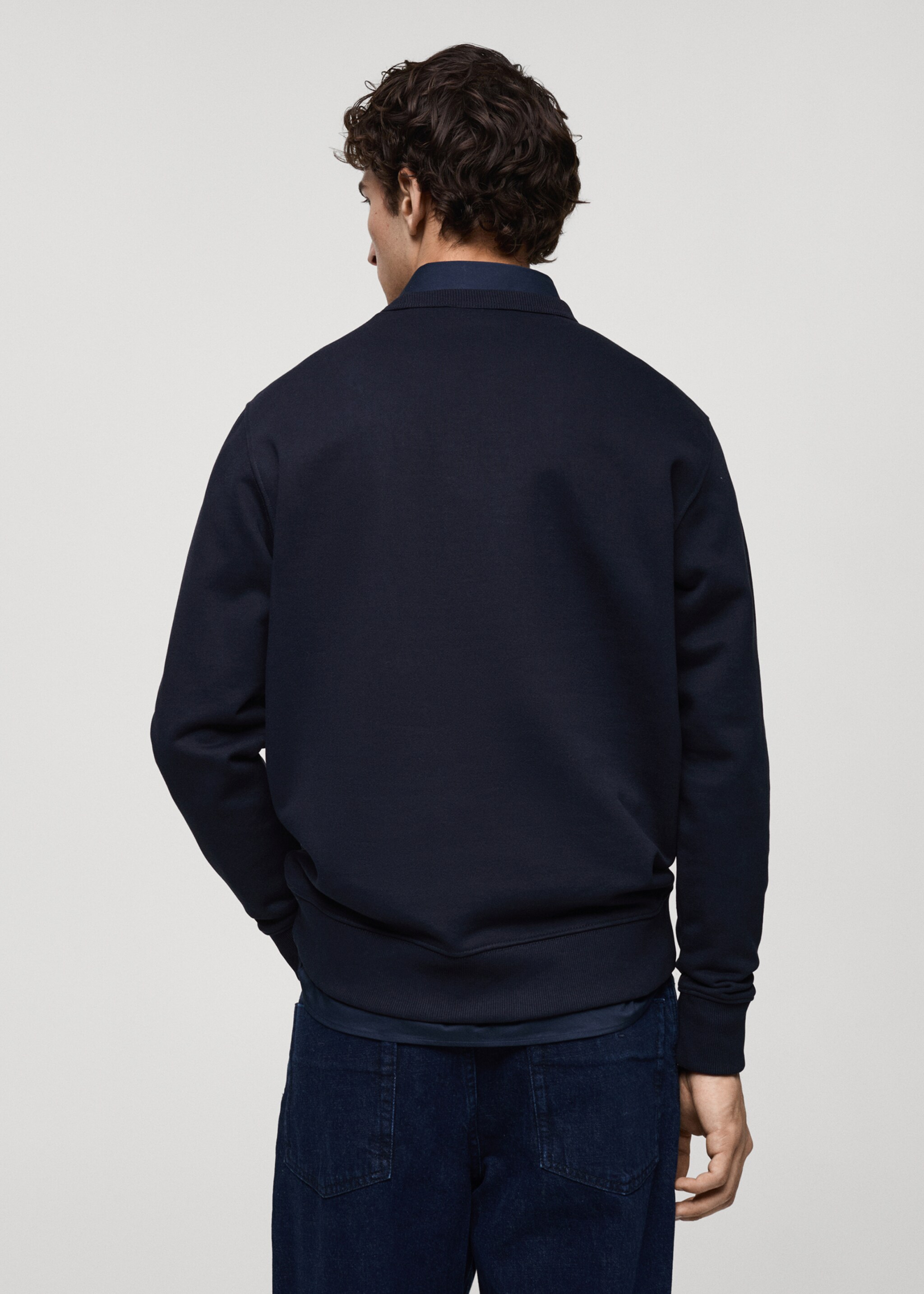 Regular-fit cotton sweatshirt - Reverse of the article