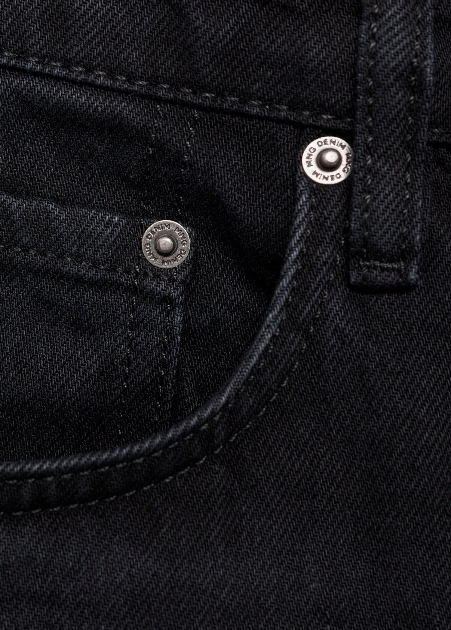 Schwarze Straight-Fit-Jeans Moby - Detail des Artikels 0