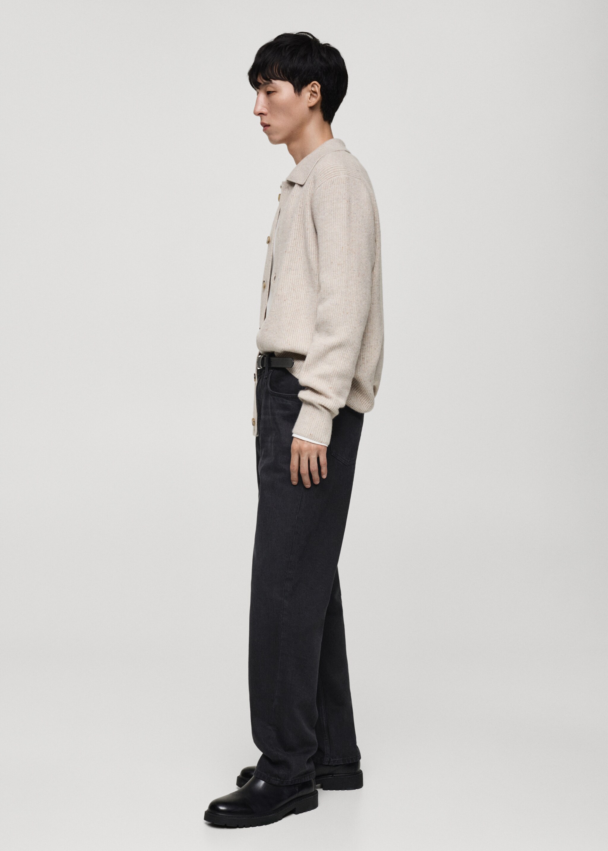 Schwarze Straight-Fit-Jeans Moby - Detail des Artikels 2