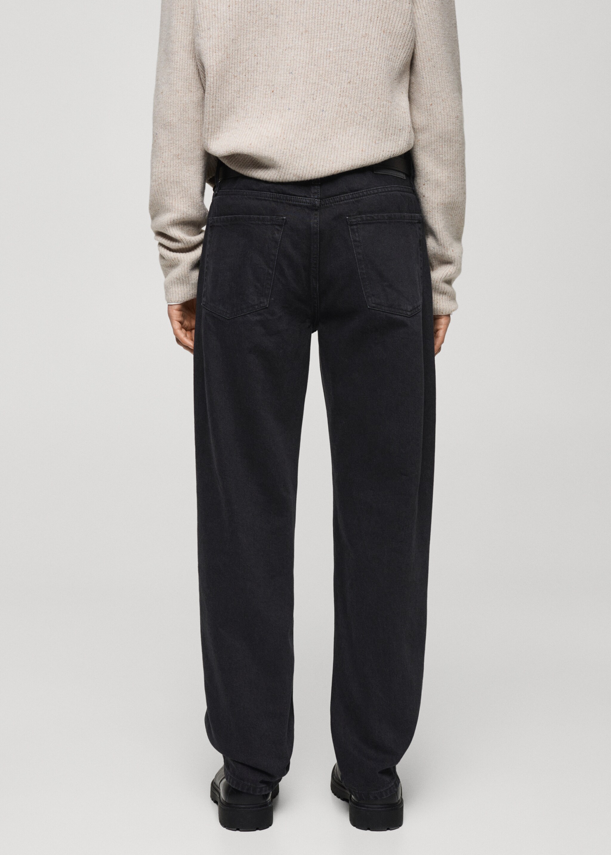 Schwarze Straight-Fit-Jeans Moby - Rückseite des Artikels
