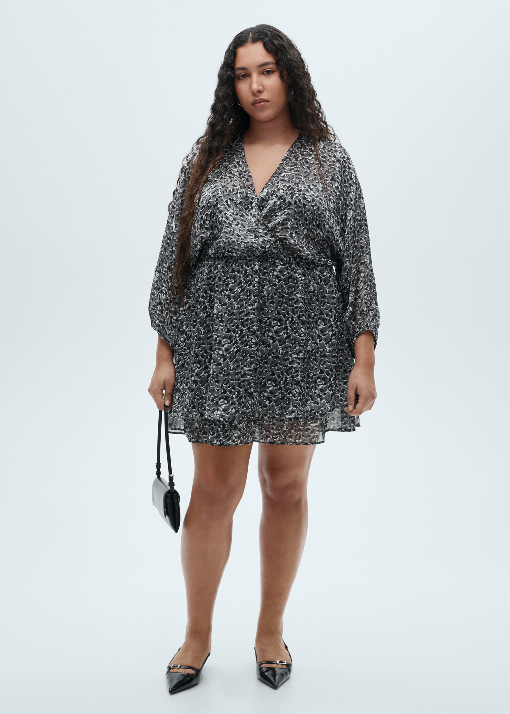 Animal-print ruffled dress - Details of the article 3