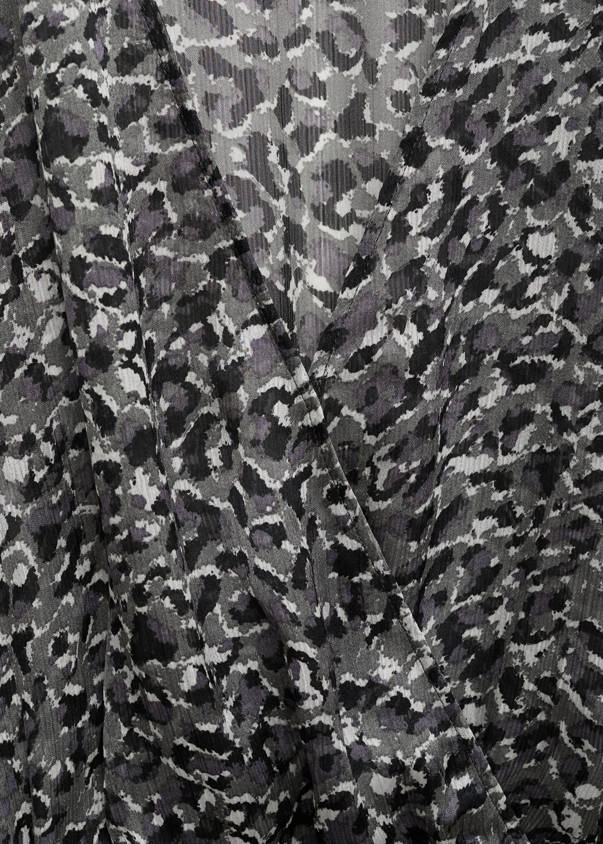Animal-print ruffled dress - Details of the article 8