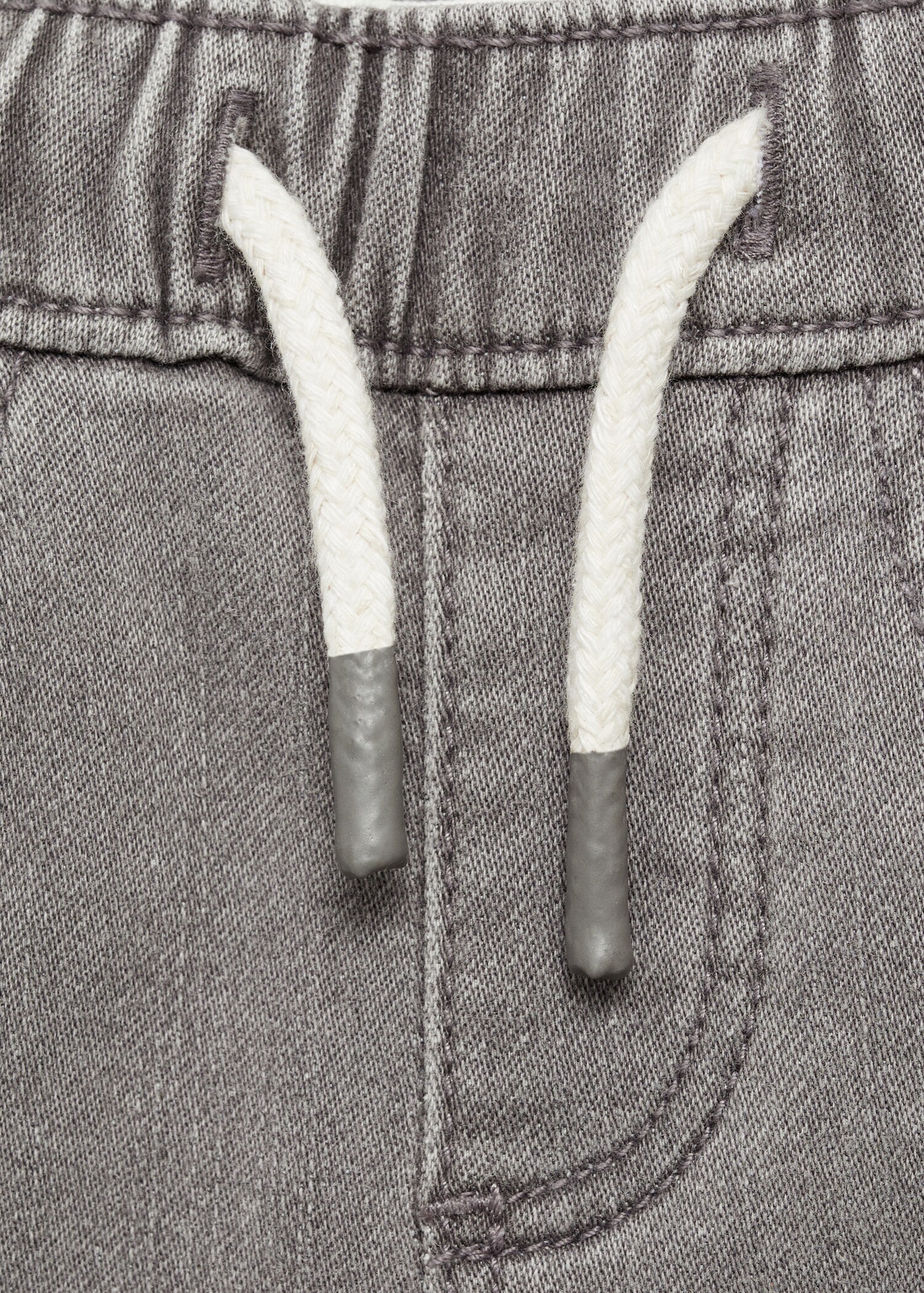 Lace drawstring waist jeans - Details of the article 8