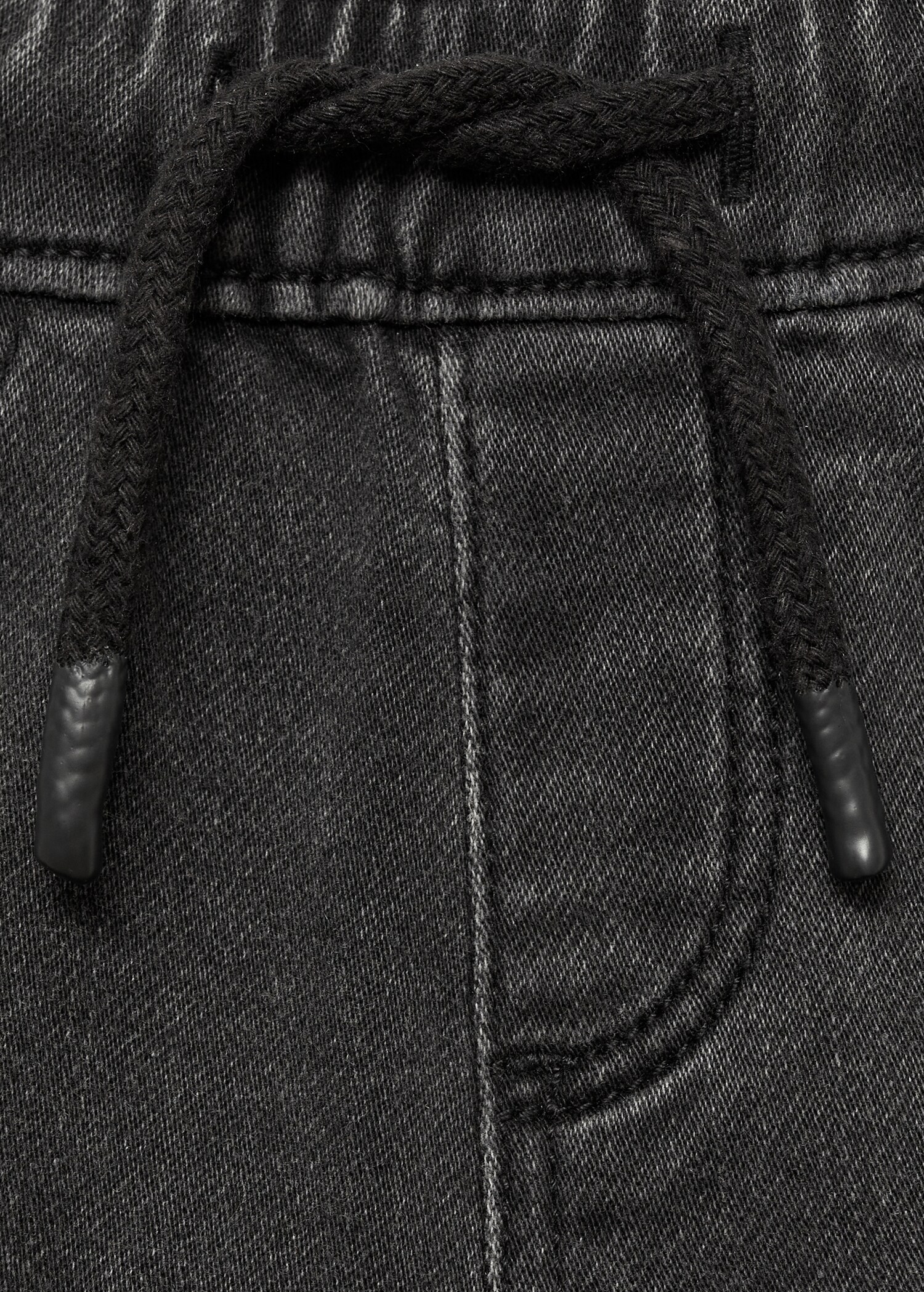 Lace drawstring waist jeans - Details of the article 8