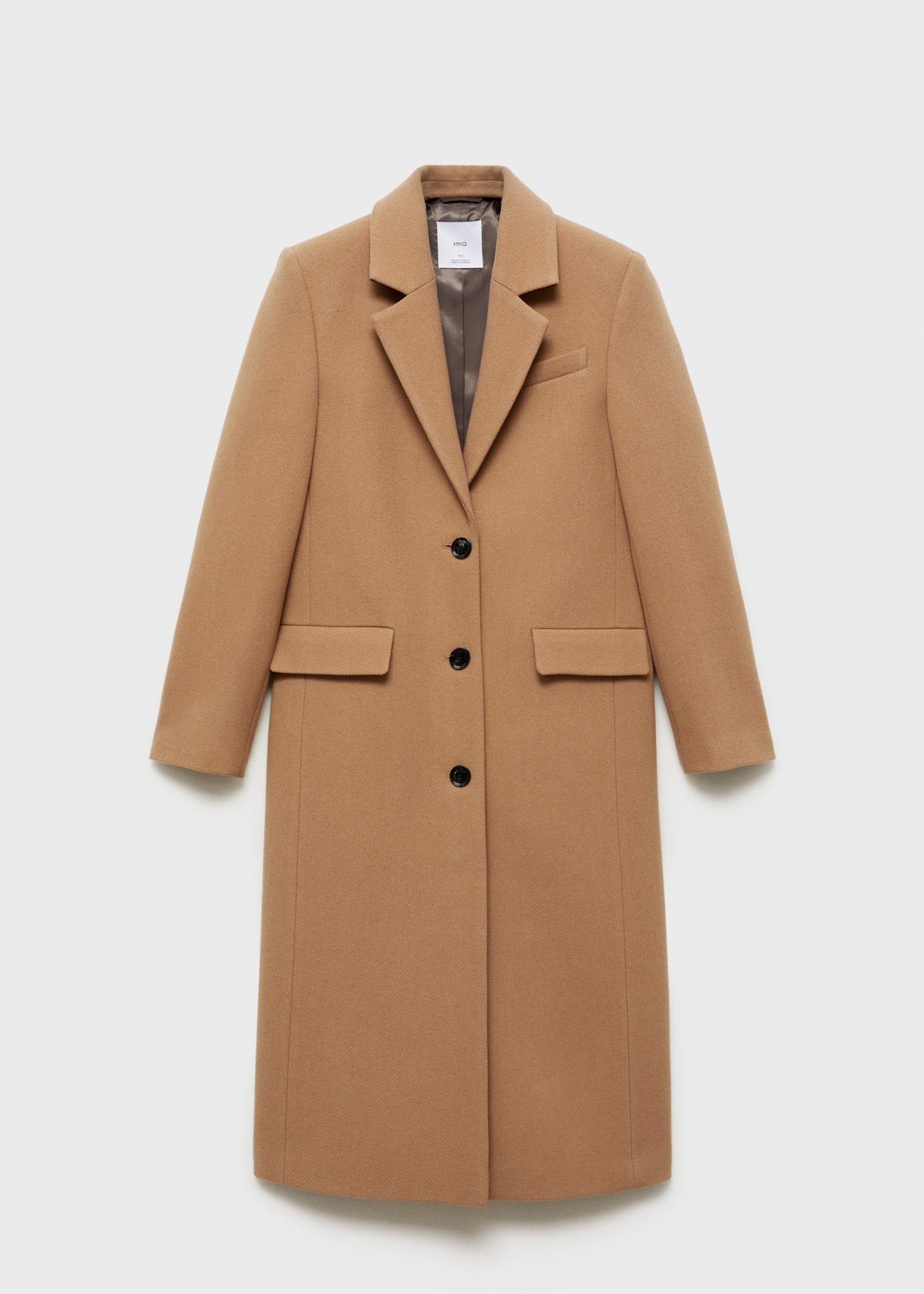 Manteau long en laine structuré - Article sans modèle