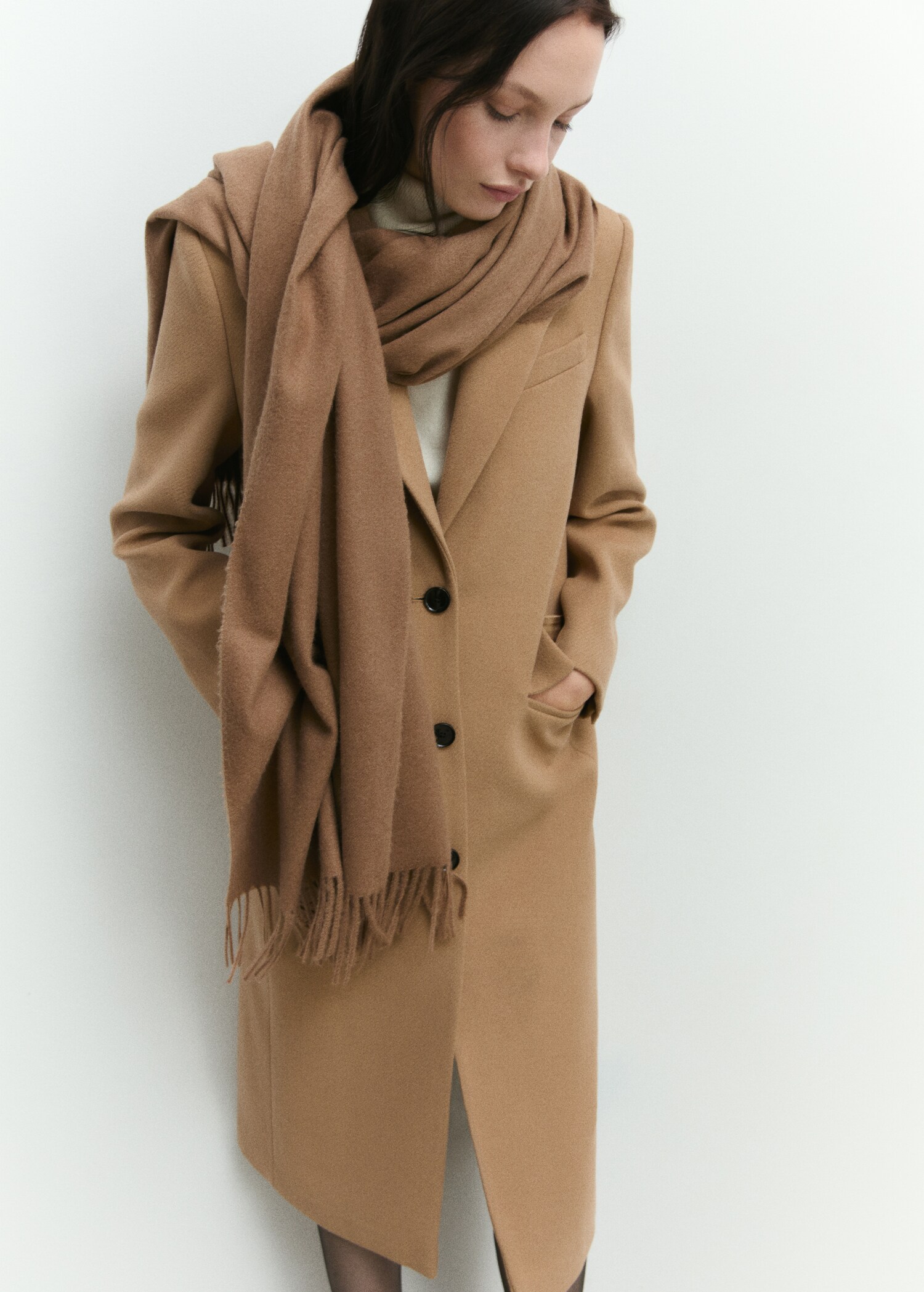 Long structured wool coat - Details of the article 6