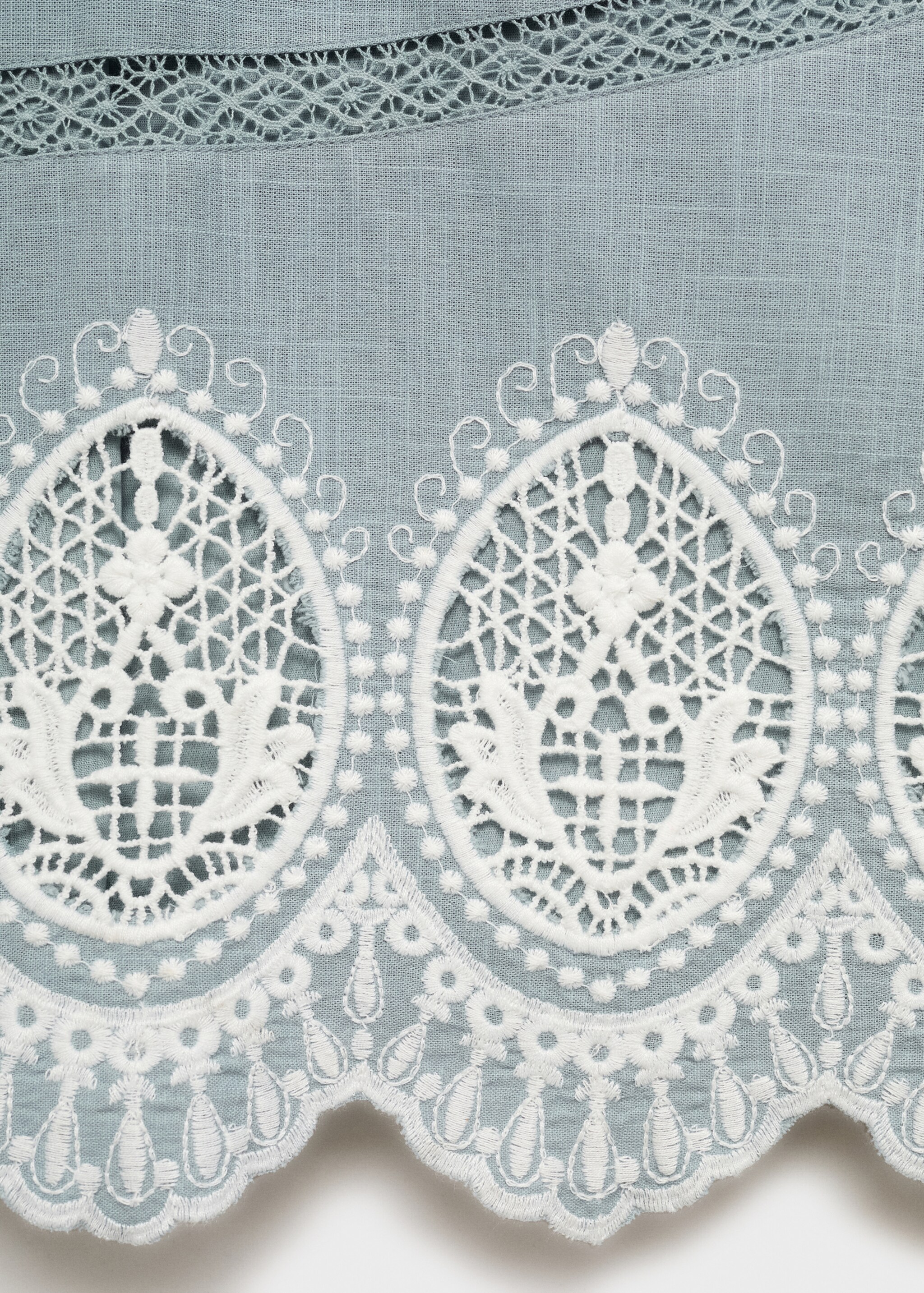 Cotton skirt with embroidered hem - Details of the article 8