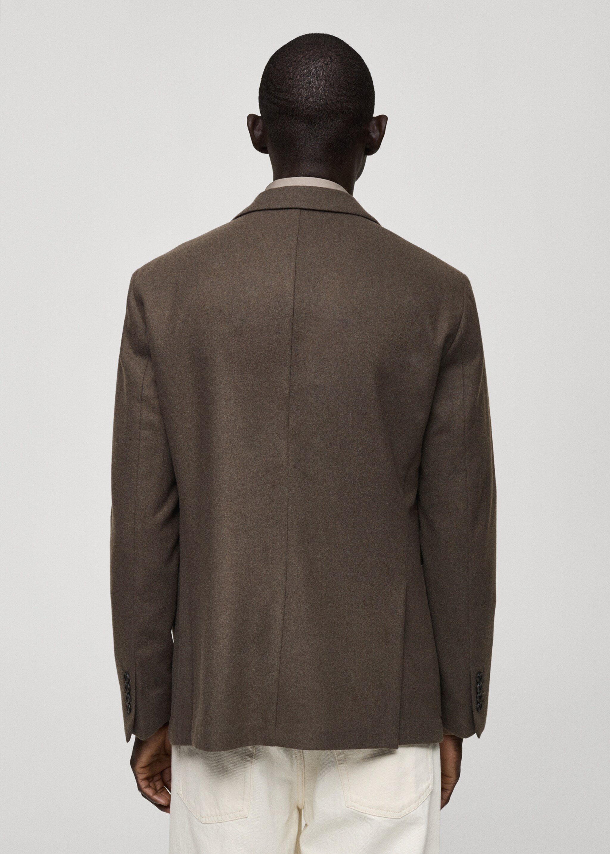 Slim fit wool blend blazer - Reverse of the article