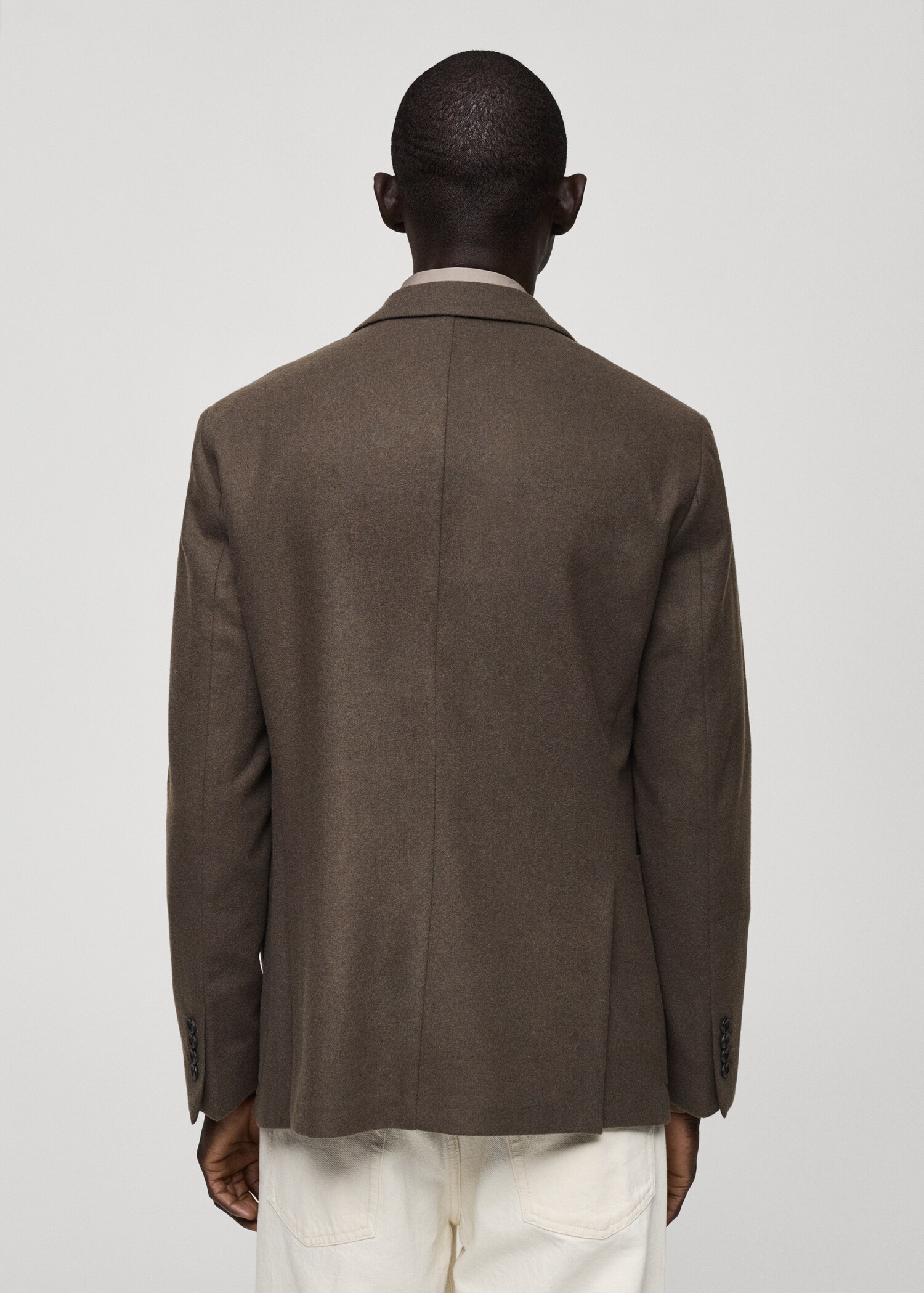 Blazer campuran wol slim fit - Versi terbalik dari barang