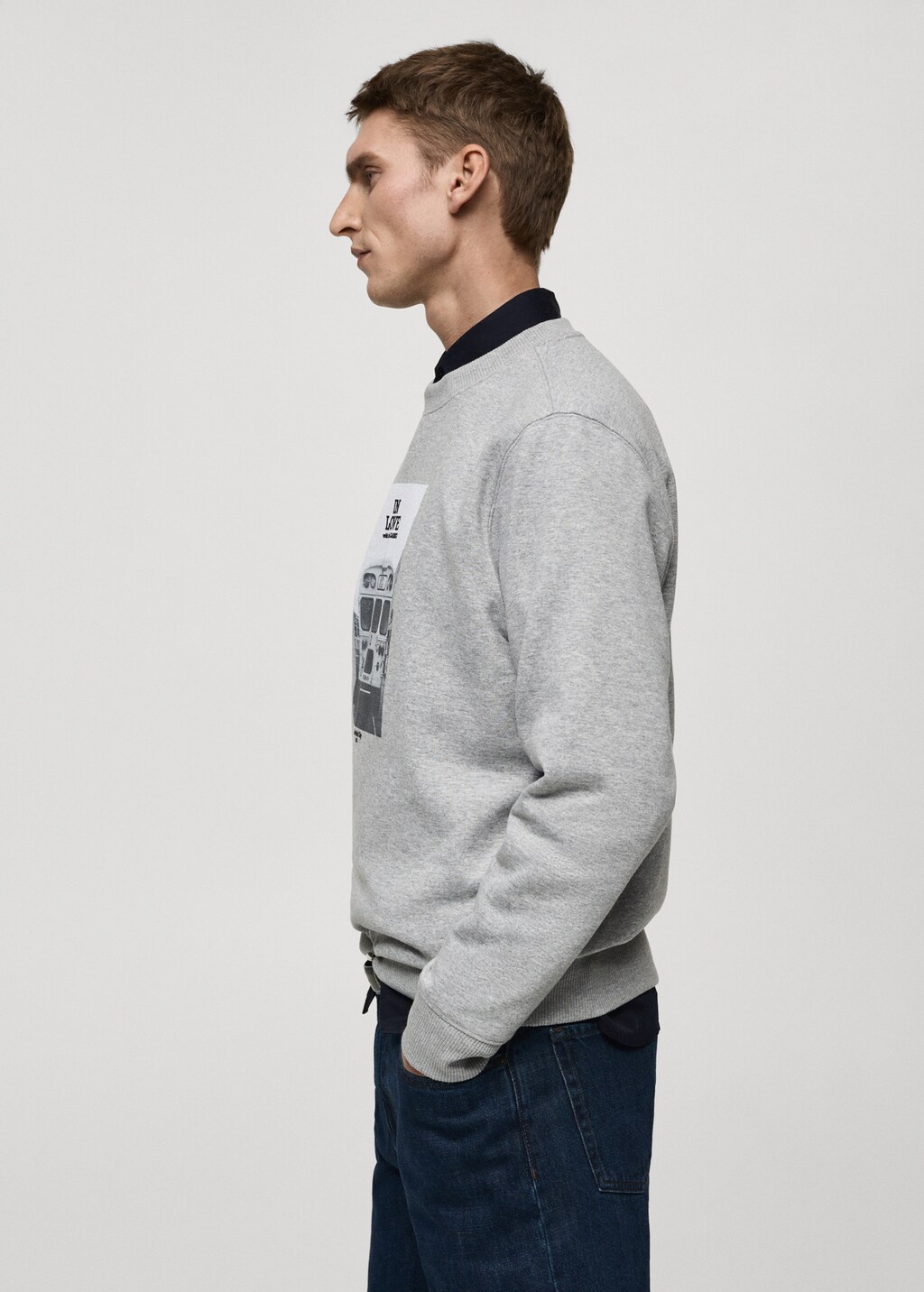 Graphic-print cotton sweatshirt - Men | MANGO USA Graphic-print cotton sweatshirt - Men | MANGO USA