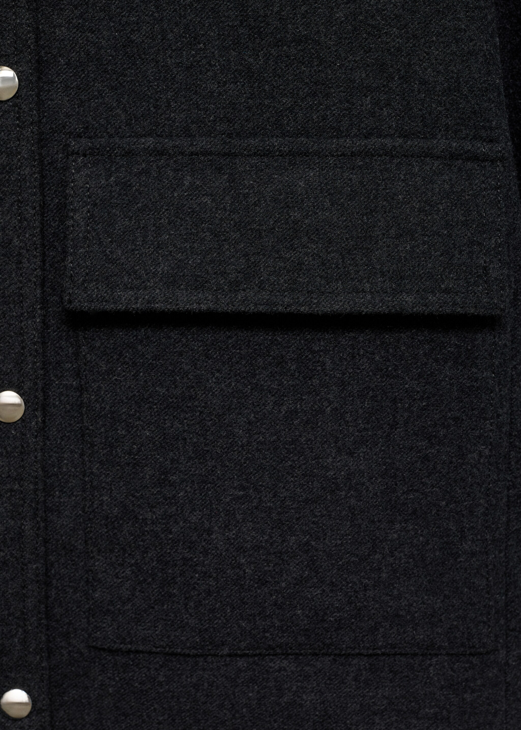 Manteau laine midi col montant - Détail de l'article 0