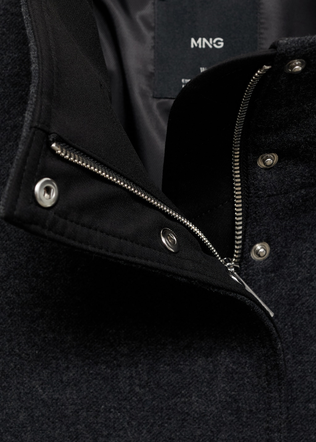 High neck midi wool coat - Women | MANGO USA