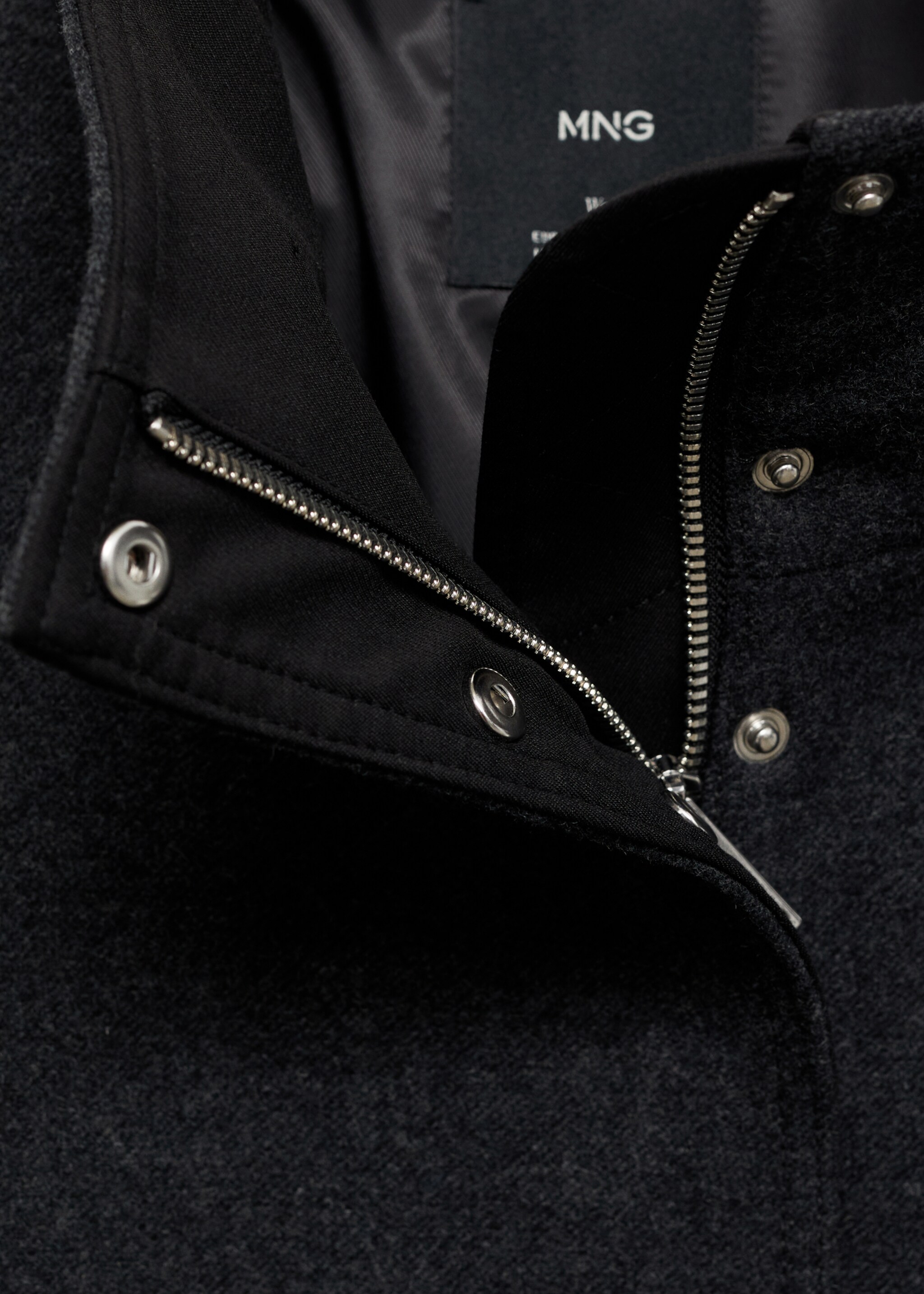 Manteau laine midi col montant - Détail de l'article 8