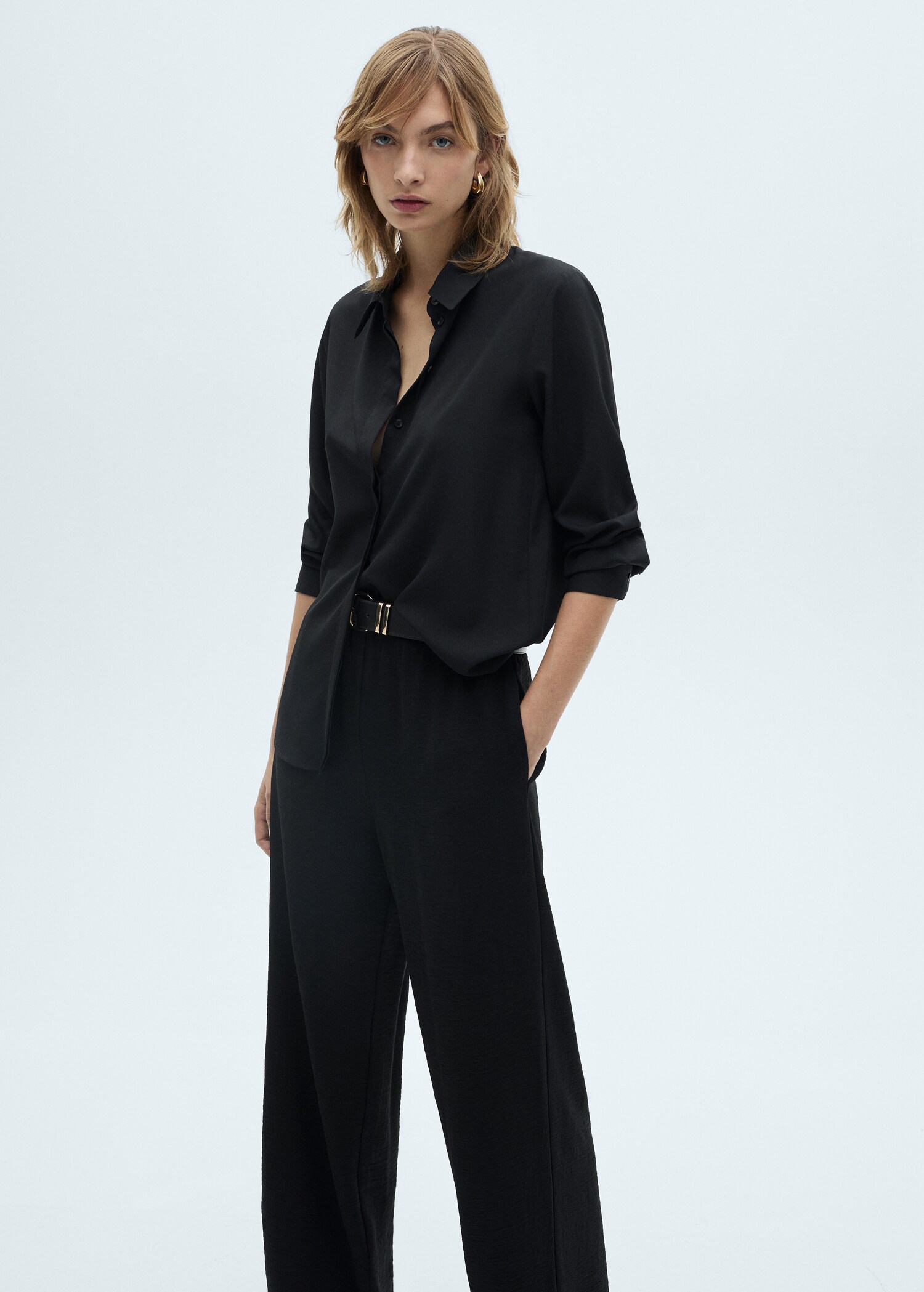 Straight knitted trousers - Details of the article 2