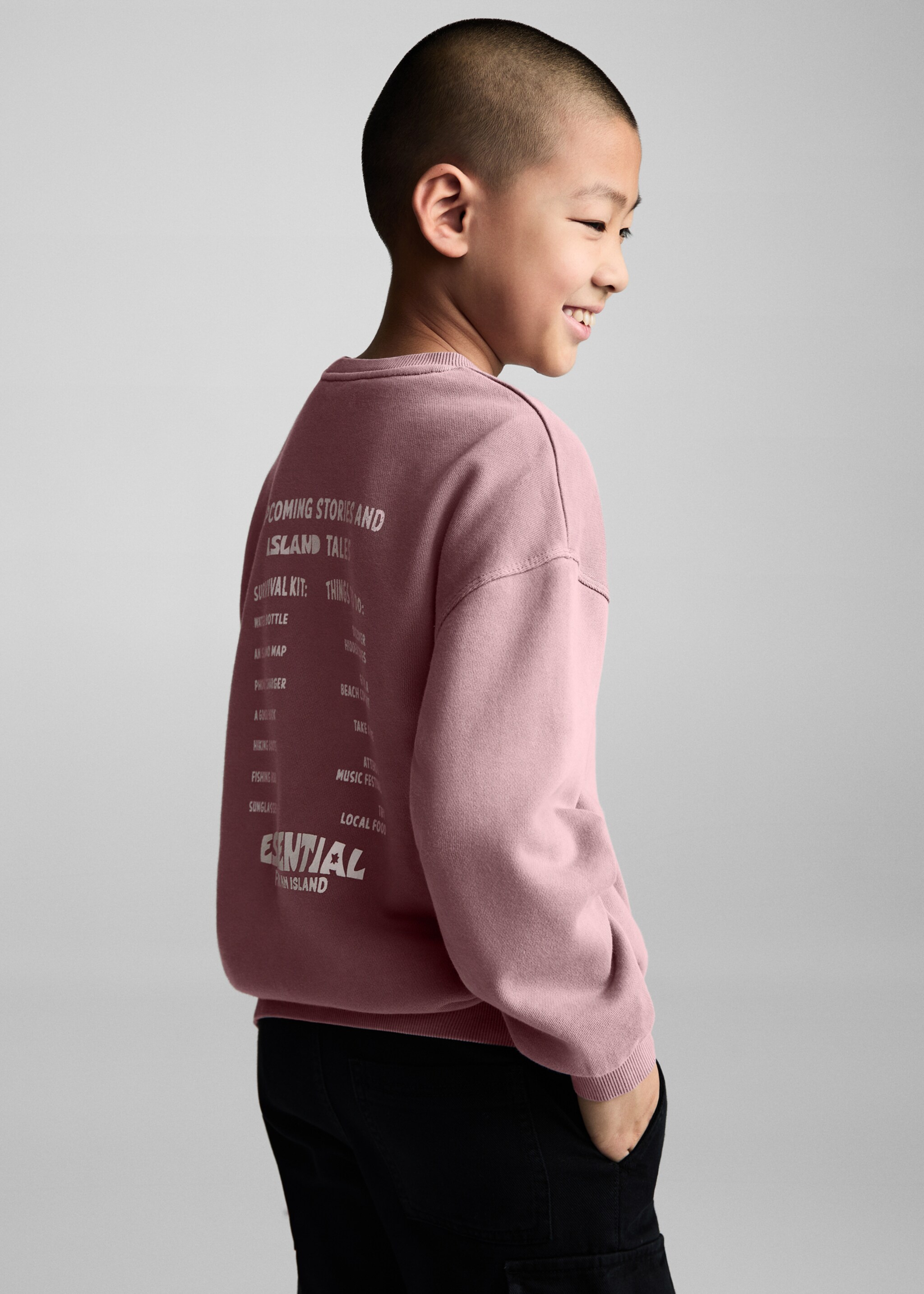 Sudadera algodón mensaje - Reverso del artículo