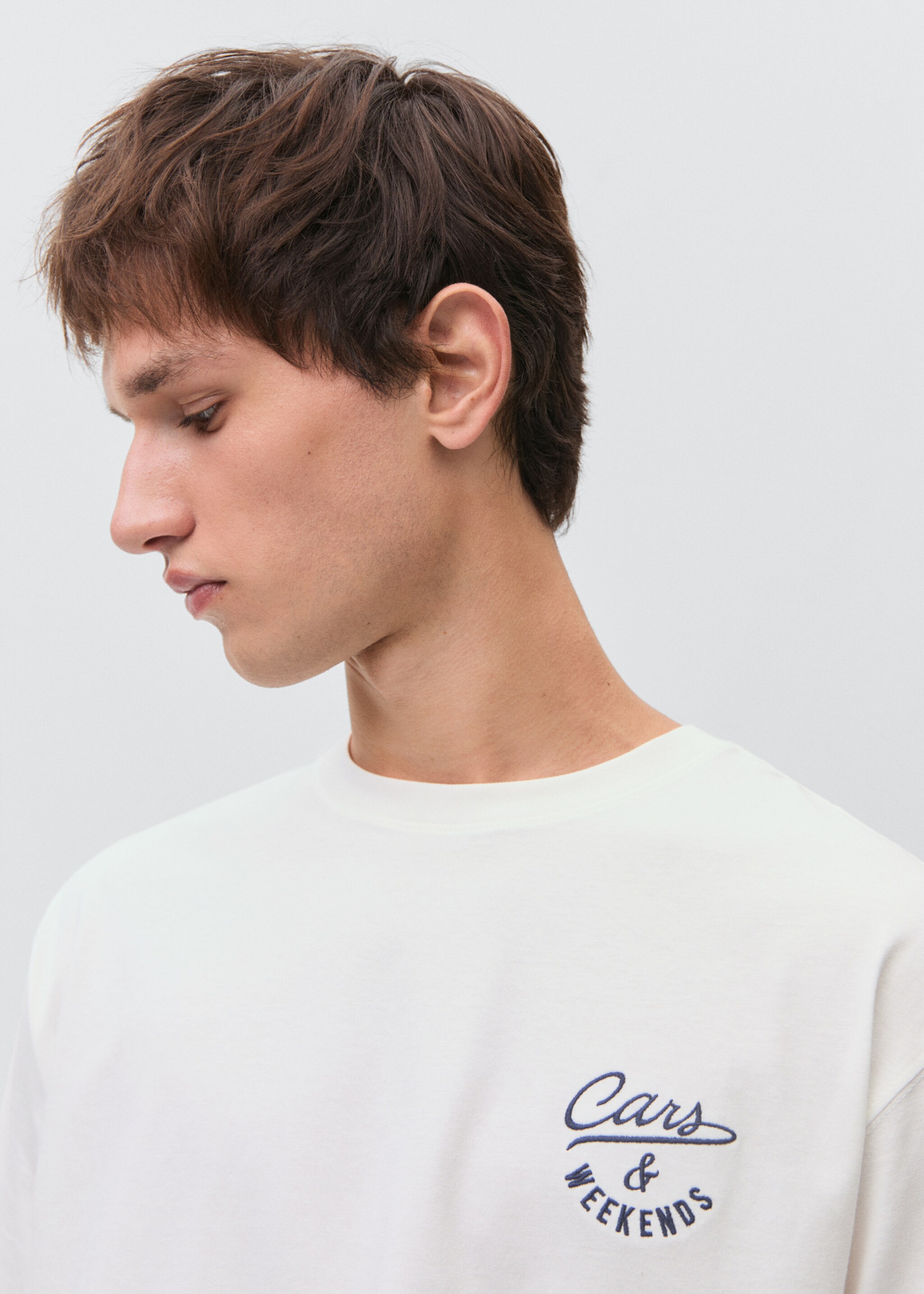 Printed cotton-blend T-shirt - Details of the article 1