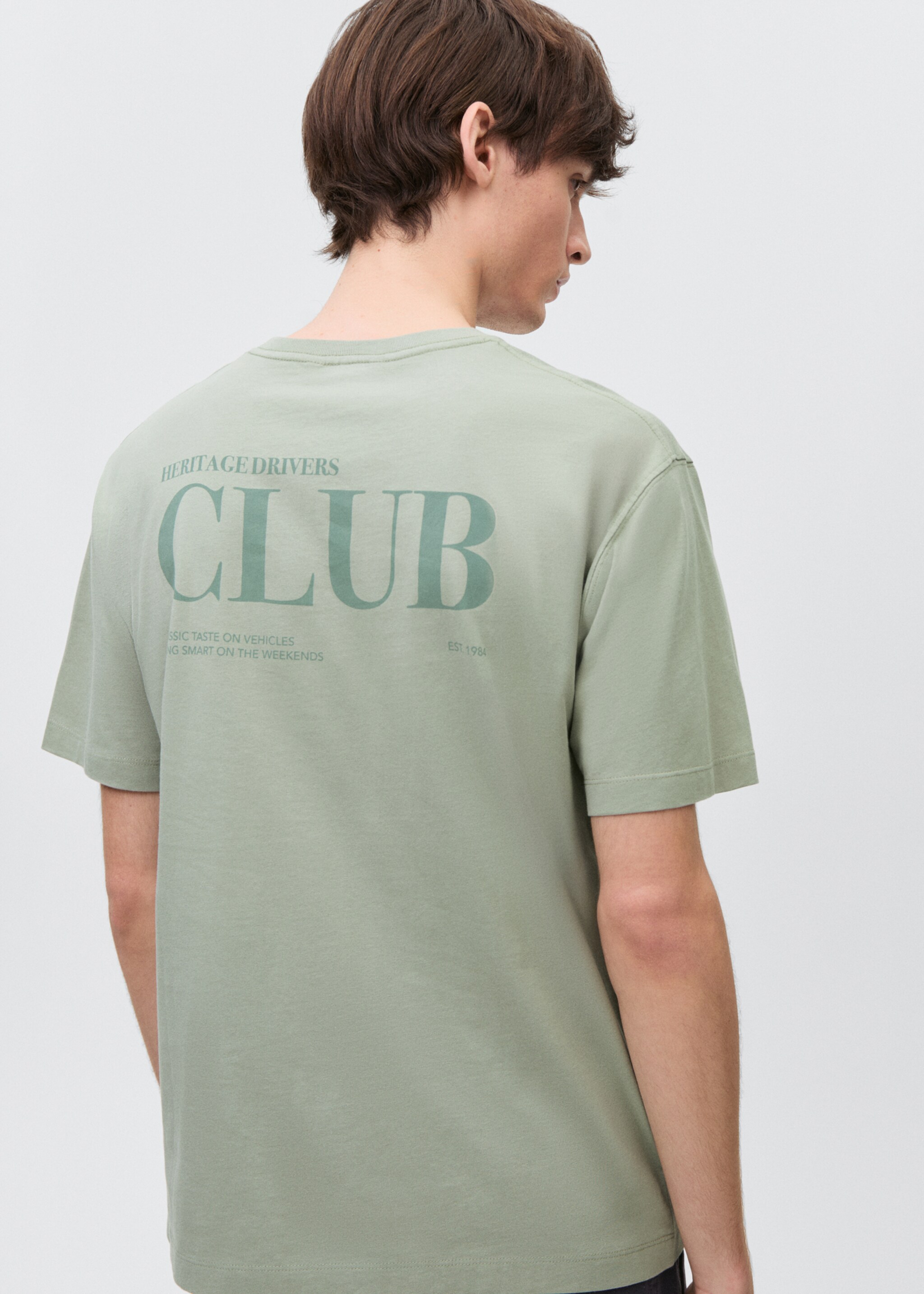 Printed cotton-blend T-shirt - Reverse of the article