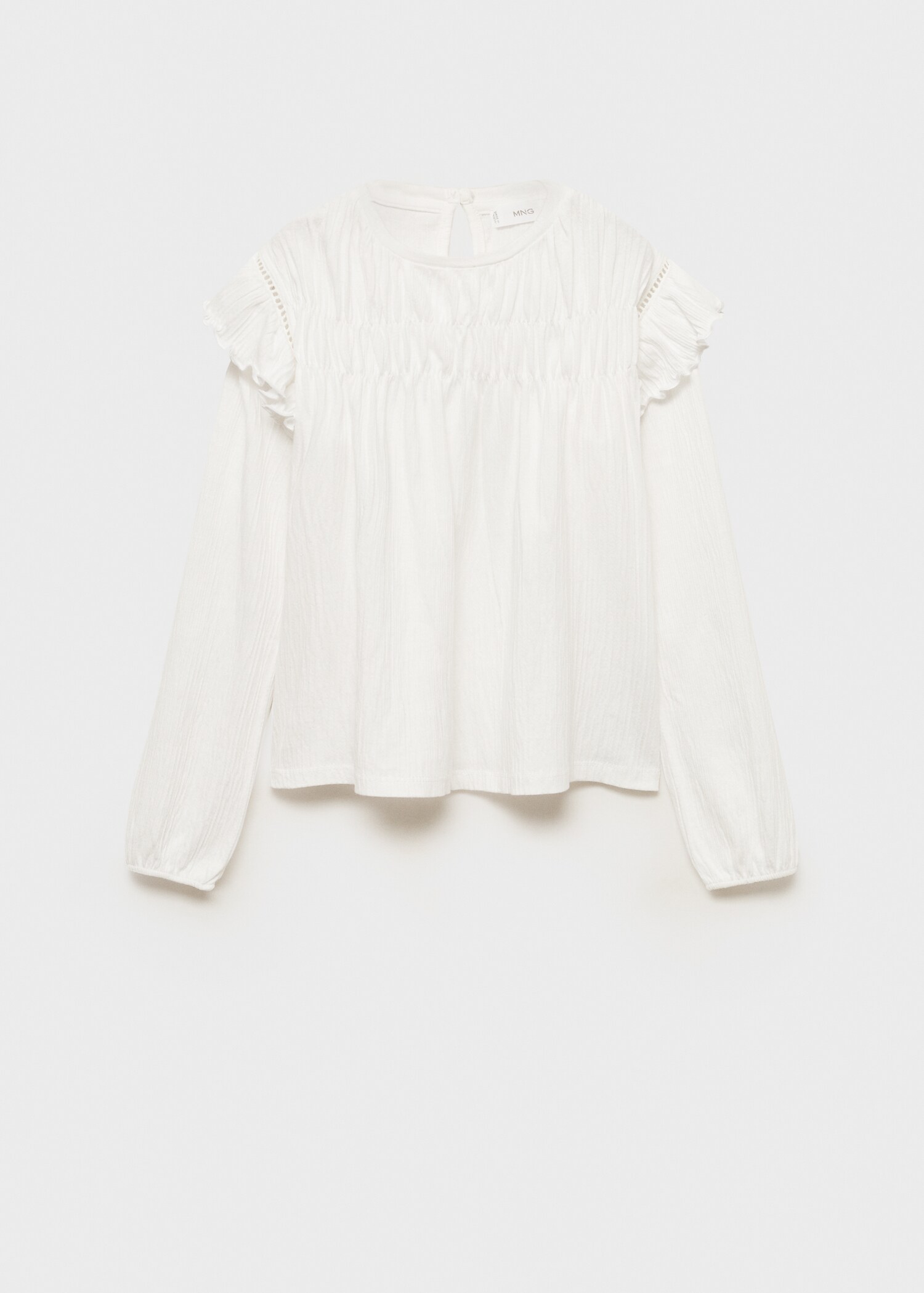 Ruffled sleeve T-shirt - Article without model
