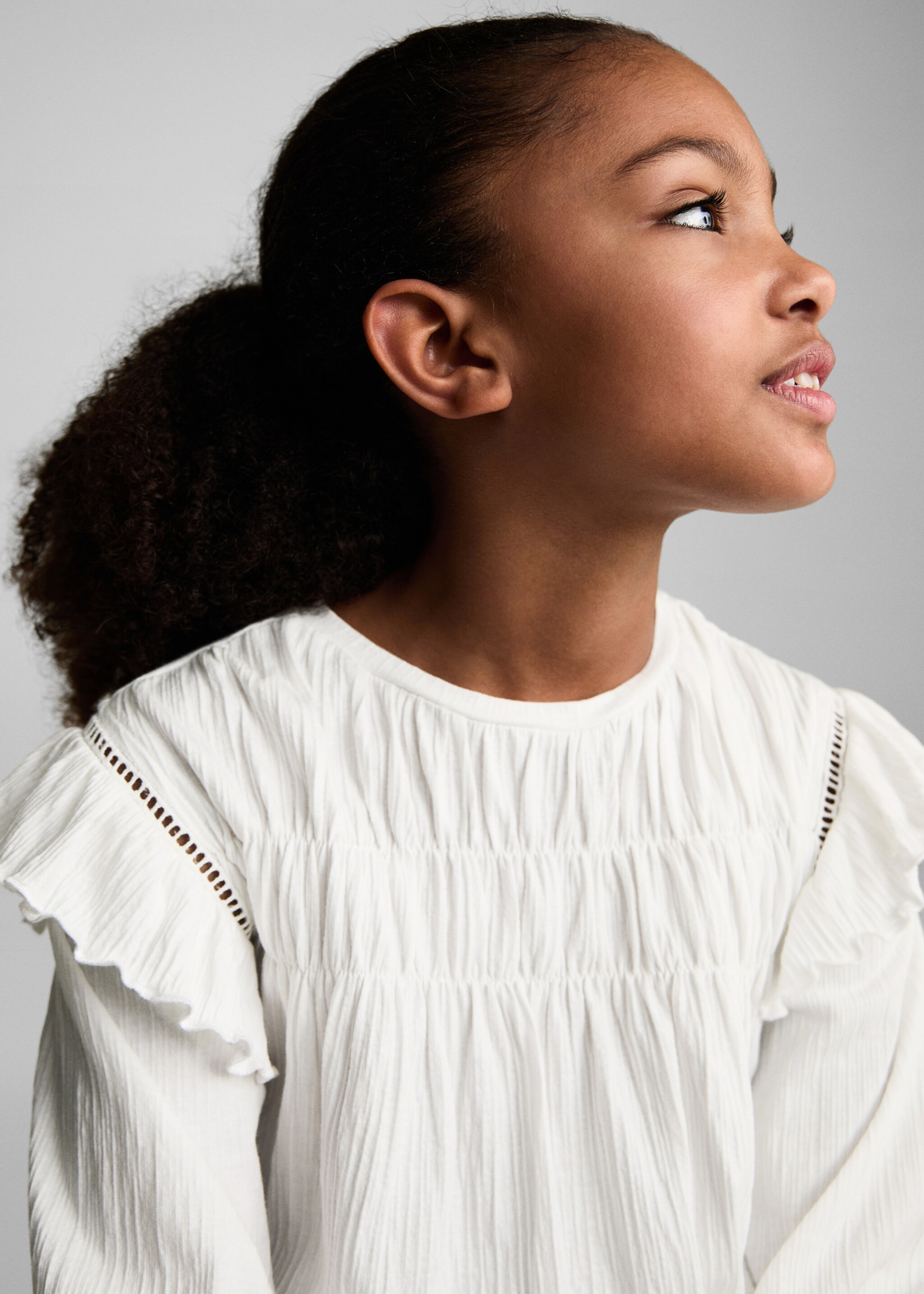 Ruffled sleeve T-shirt - Details of the article 1