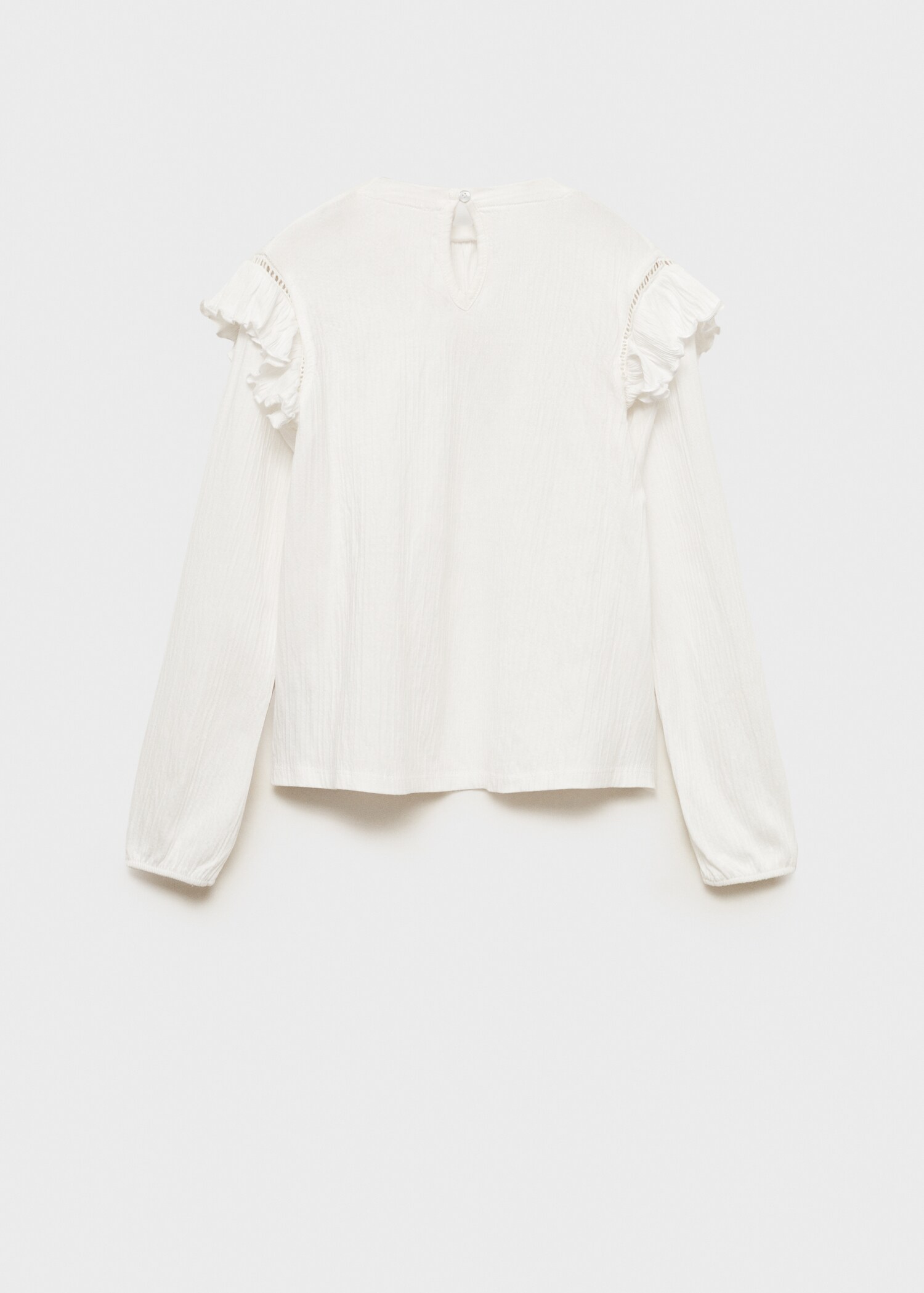 Ruffled sleeve T-shirt - Reverse of the article