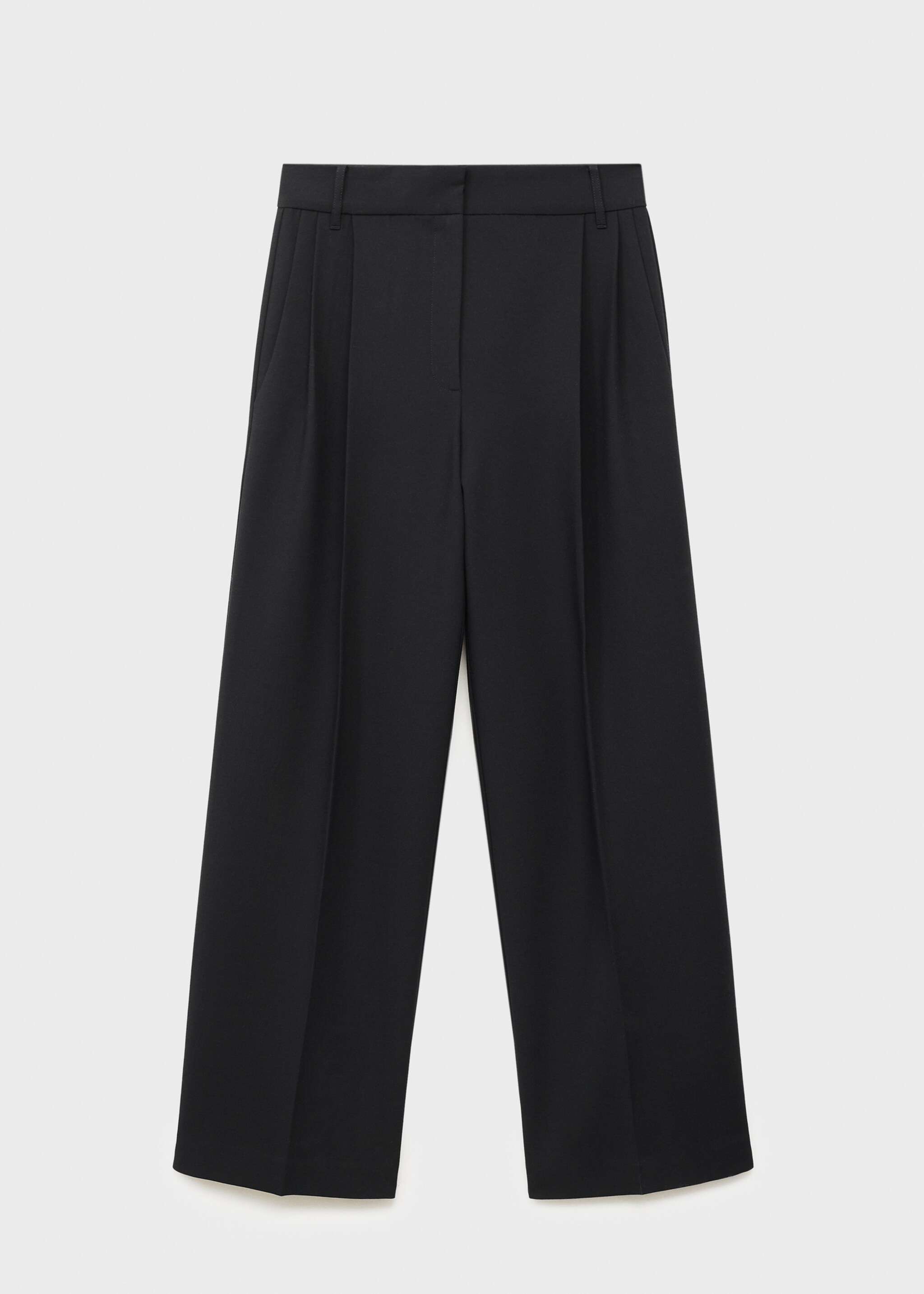 Straight-fit pleated trousers - Article without model