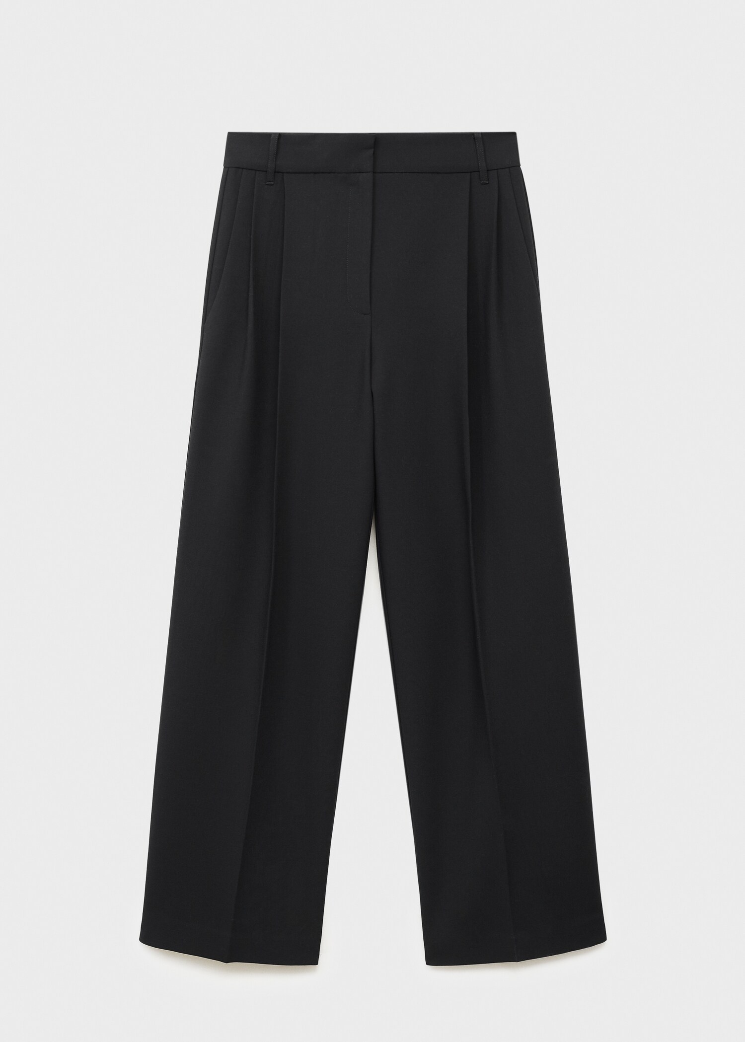 Straight-fit pleated trousers - Article without model