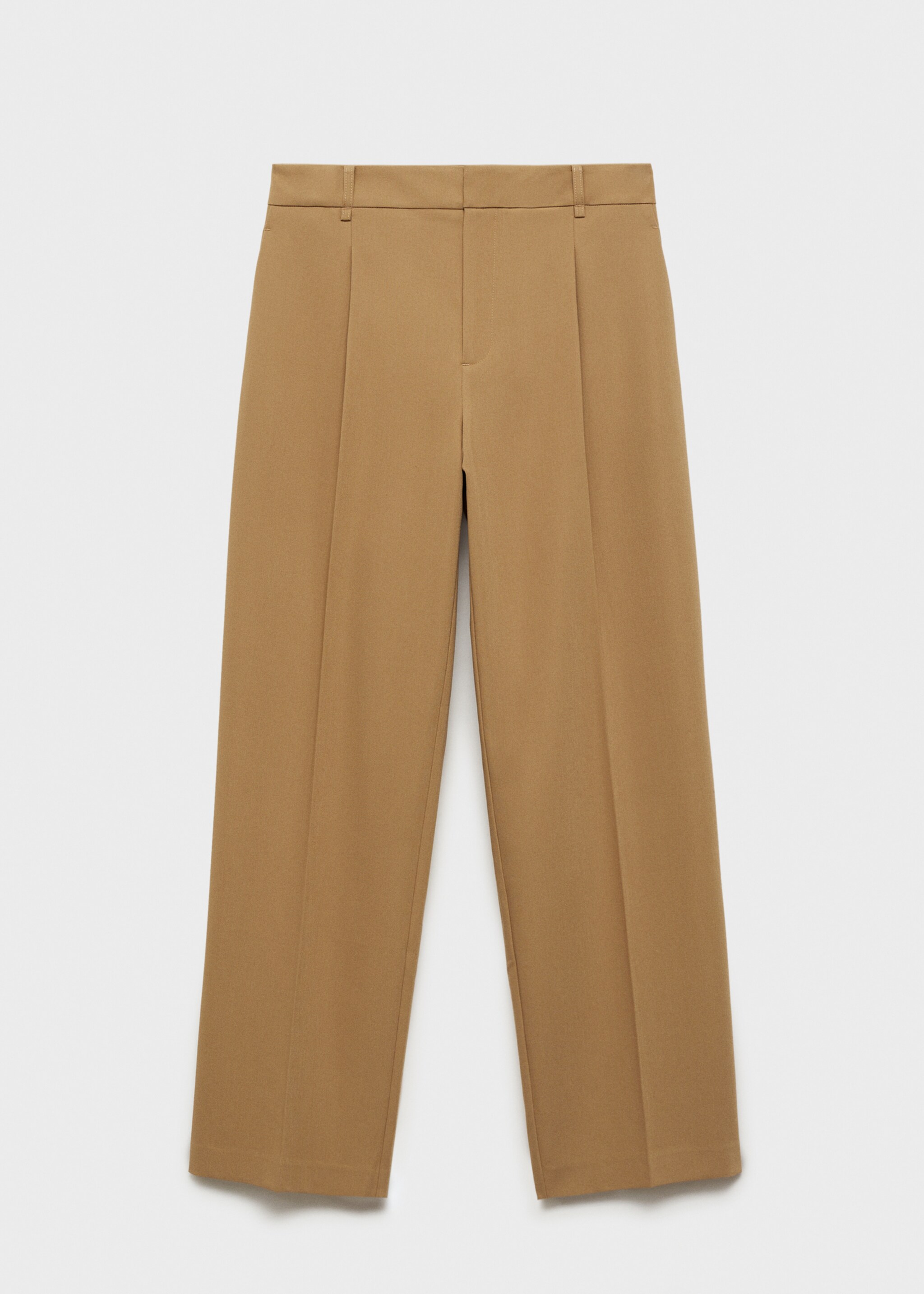 Straight-fit pleated trousers - Article without model